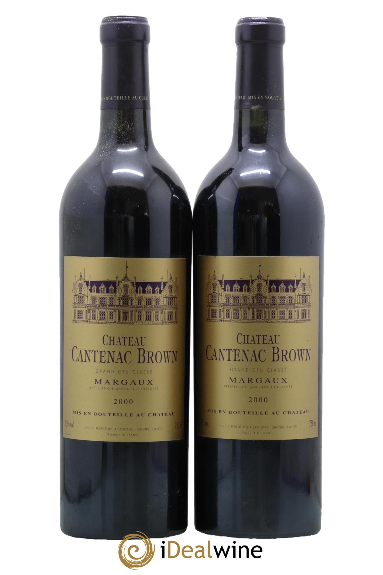 Château Cantenac Brown 3ème Grand Cru Classé 2000 - Lotto di 2 bottiglie - 0