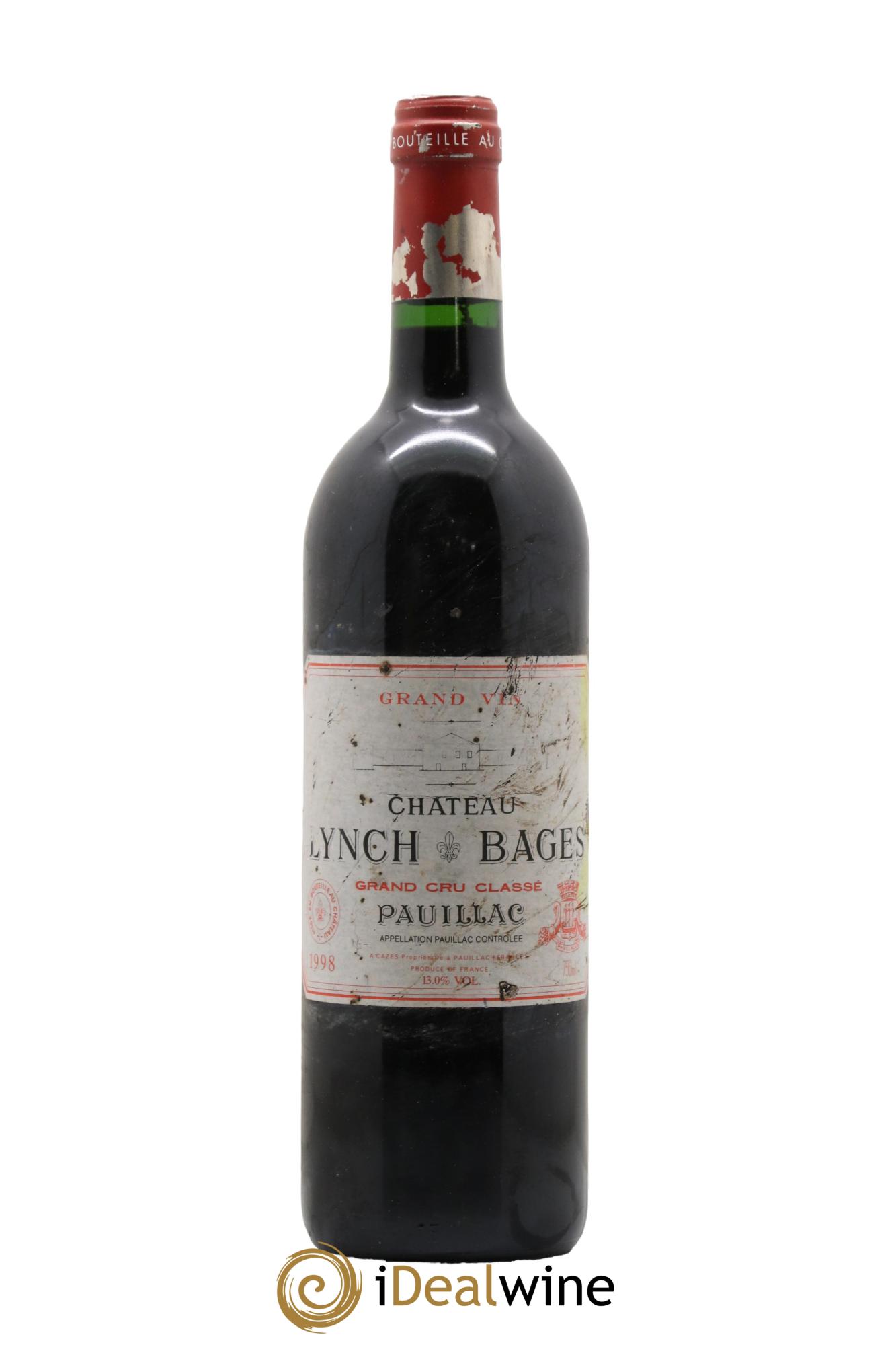 Château Lynch Bages 5ème Grand Cru Classé 1998 - Lot de 1 bouteille - 0