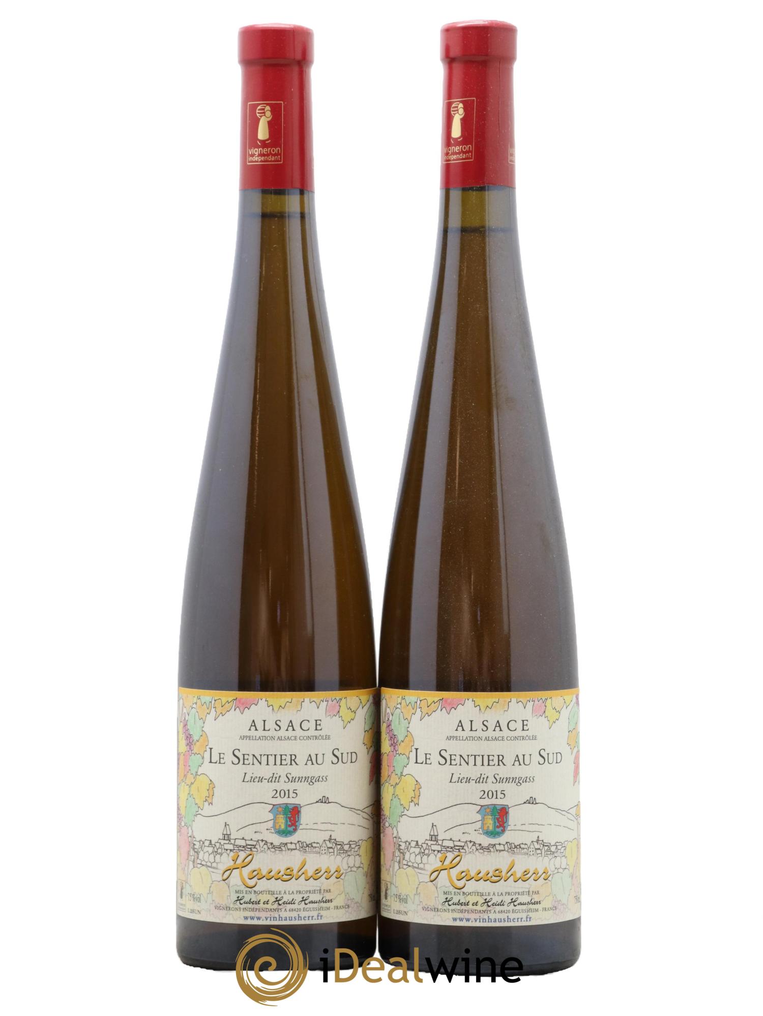 Alsace Sentier Du Sud Hubert Et Heidi Hausherr 2015 - Lot of 2 bottles - 0