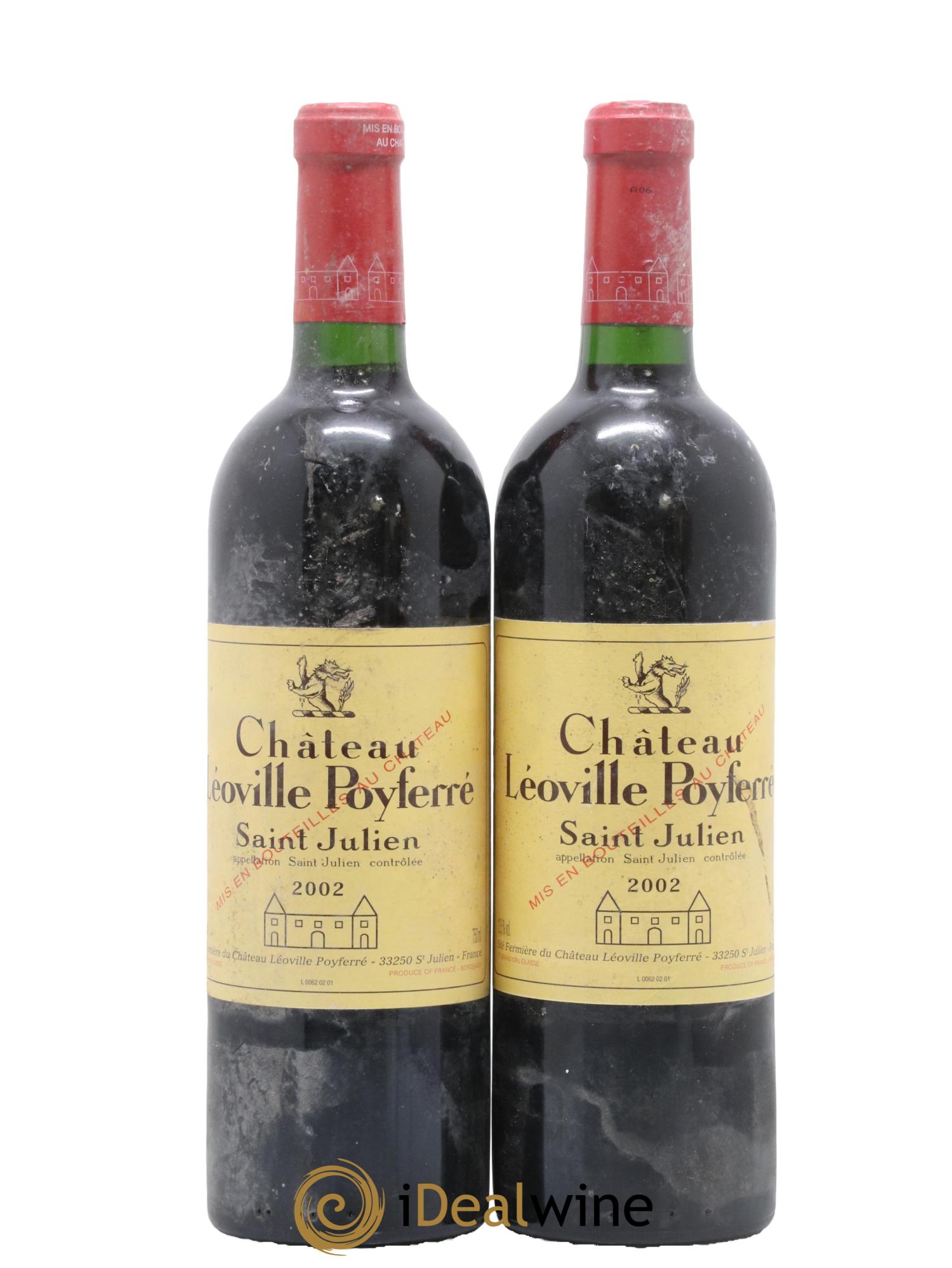 Château Léoville Poyferré 2ème Grand Cru Classé 2002 - Lot de 2 bouteilles - 0