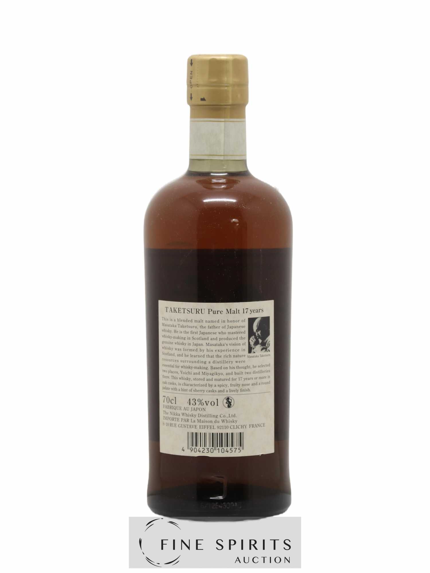 Taketsuru 17 years Of. Pure Malt Nikka Whisky  - Posten von 1 Flasche - 2