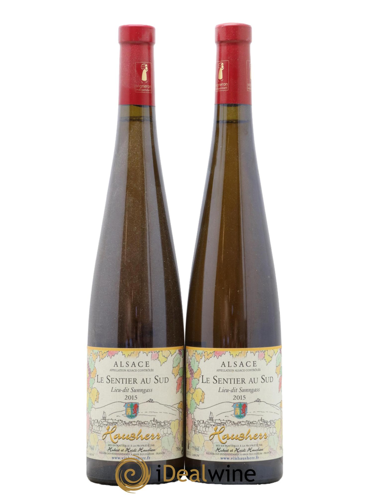 Alsace Sentier Du Sud Sunngass Hubert Et Heidi Hausherr 2015 - Lot of 2 bottles - 0