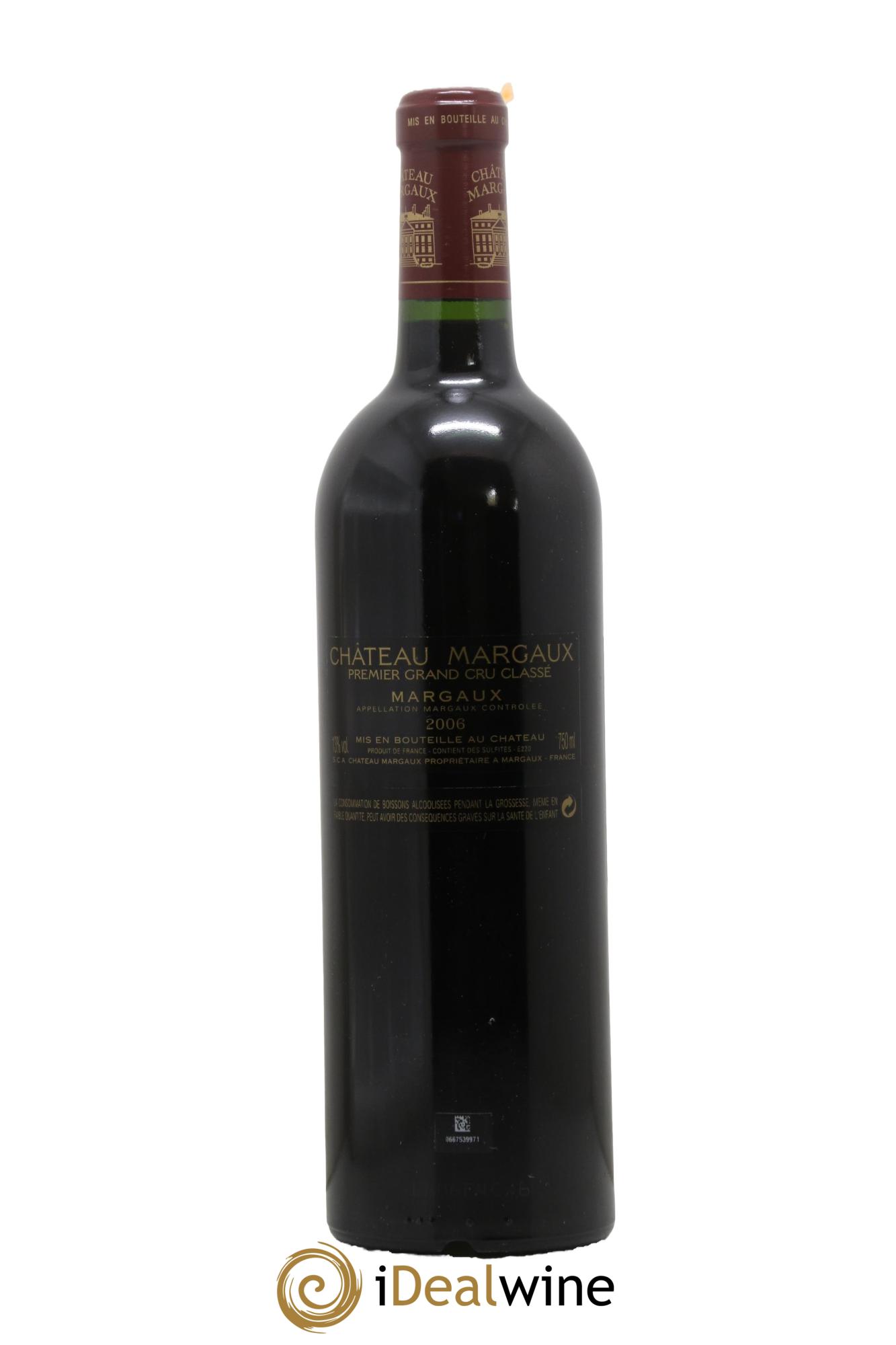 Château Margaux 1er Grand Cru Classé 2006 - Lot de 1 bouteille - 1