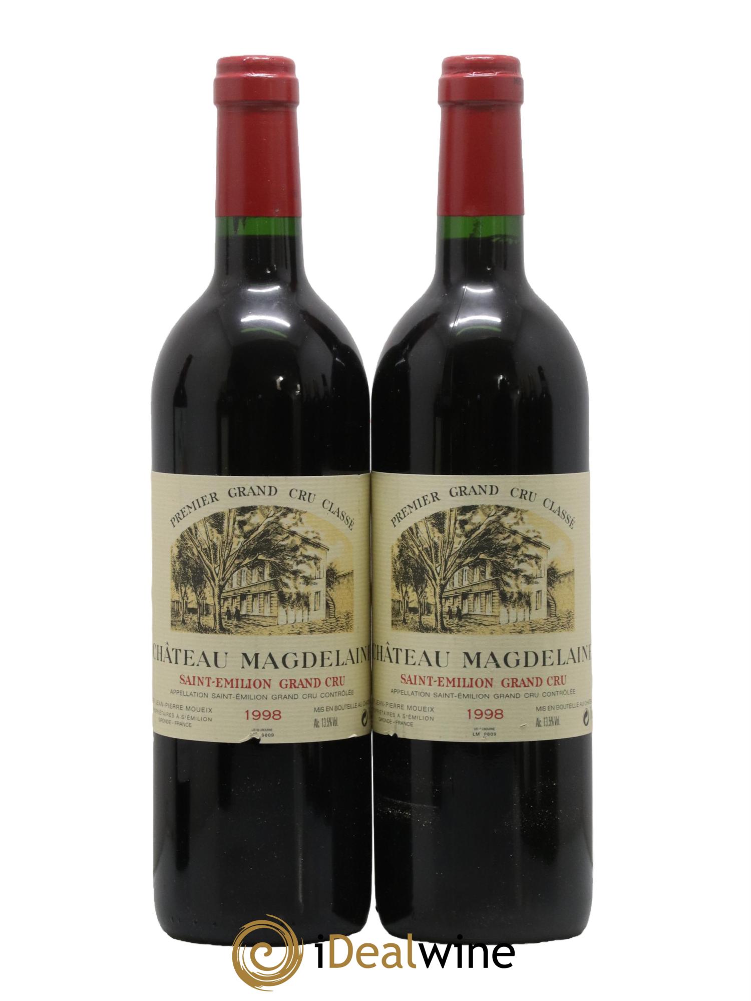 Château Magdelaine 1998 - Lotto di 2 bottiglie - 0