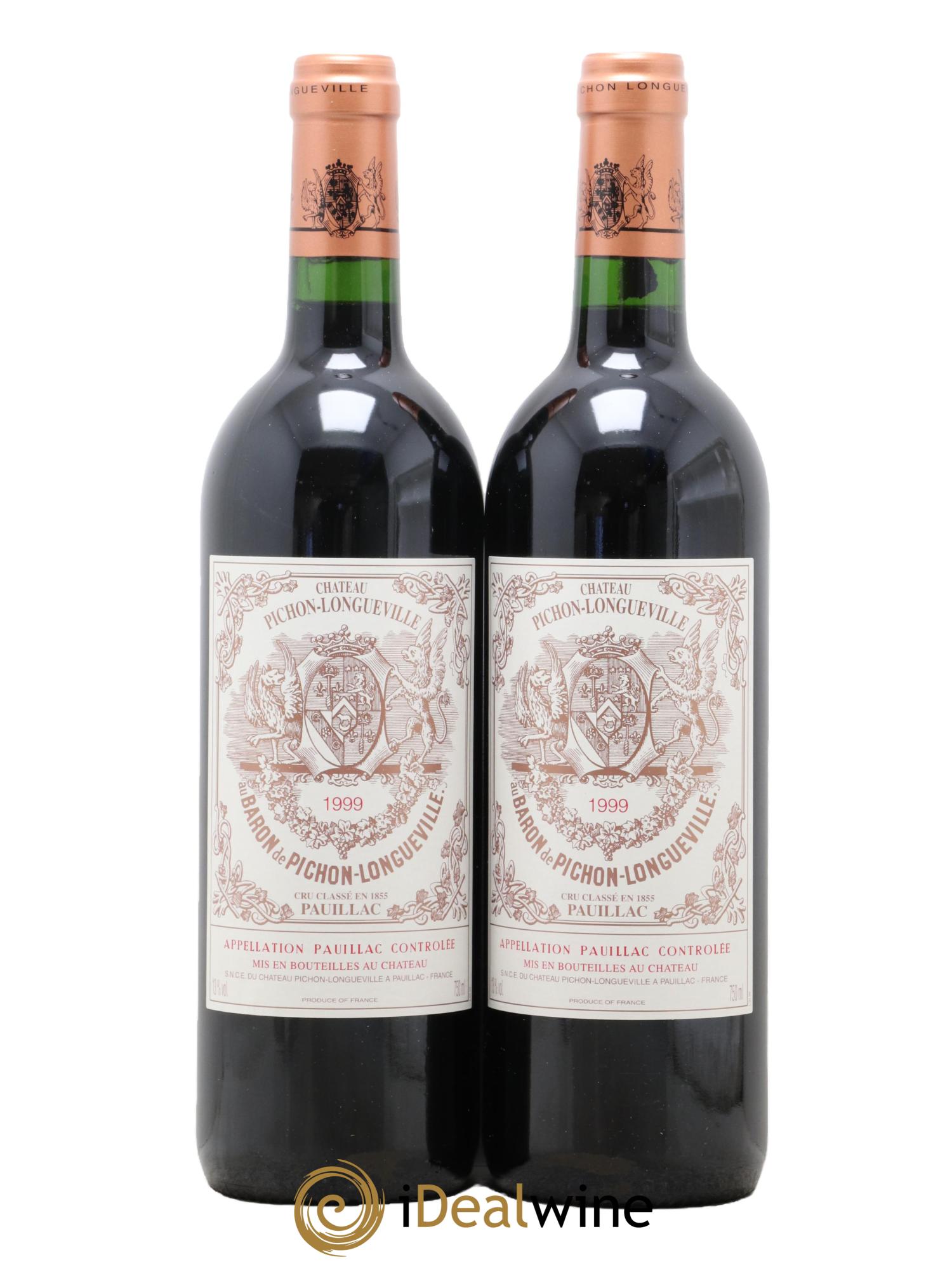 Pichon Longueville Baron 2ème Grand Cru Classé 1999 - Lot de 2 bouteilles - 0