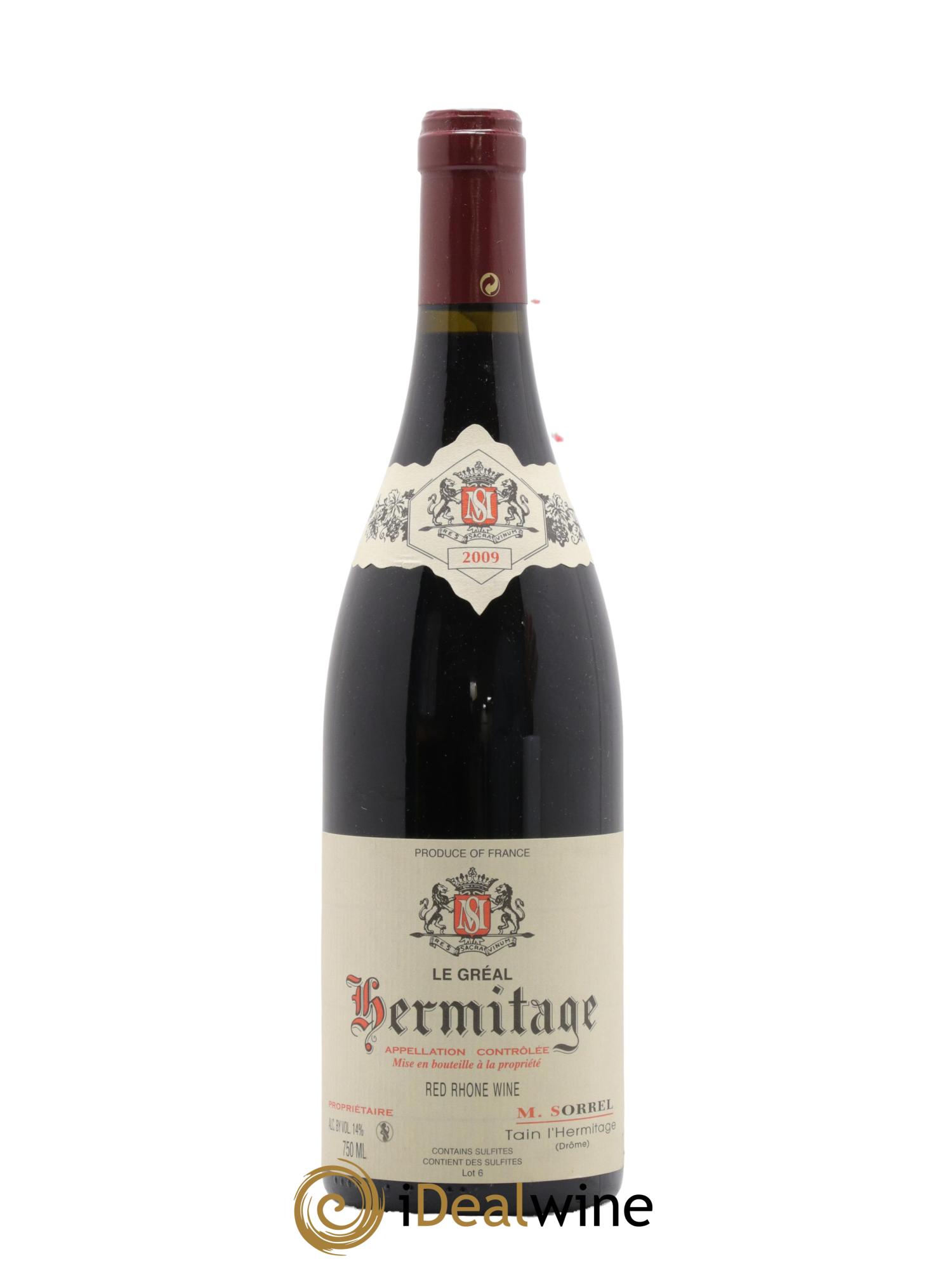 Hermitage Le Gréal Marc Sorrel  2009 - Posten von 1 Flasche - 0