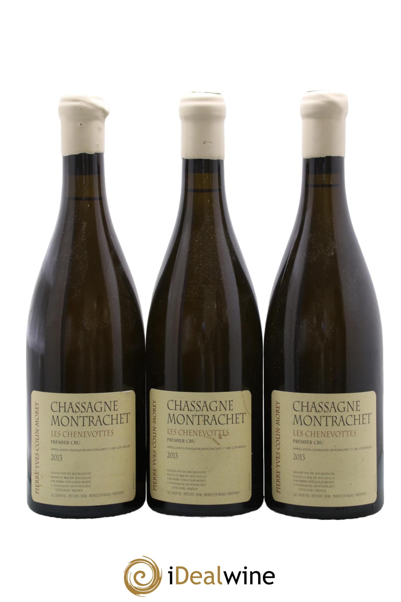 Chassagne-Montrachet 1er Cru Les Chenevottes Pierre-Yves Colin Morey 2013 - Lot of 3 bottles - 0