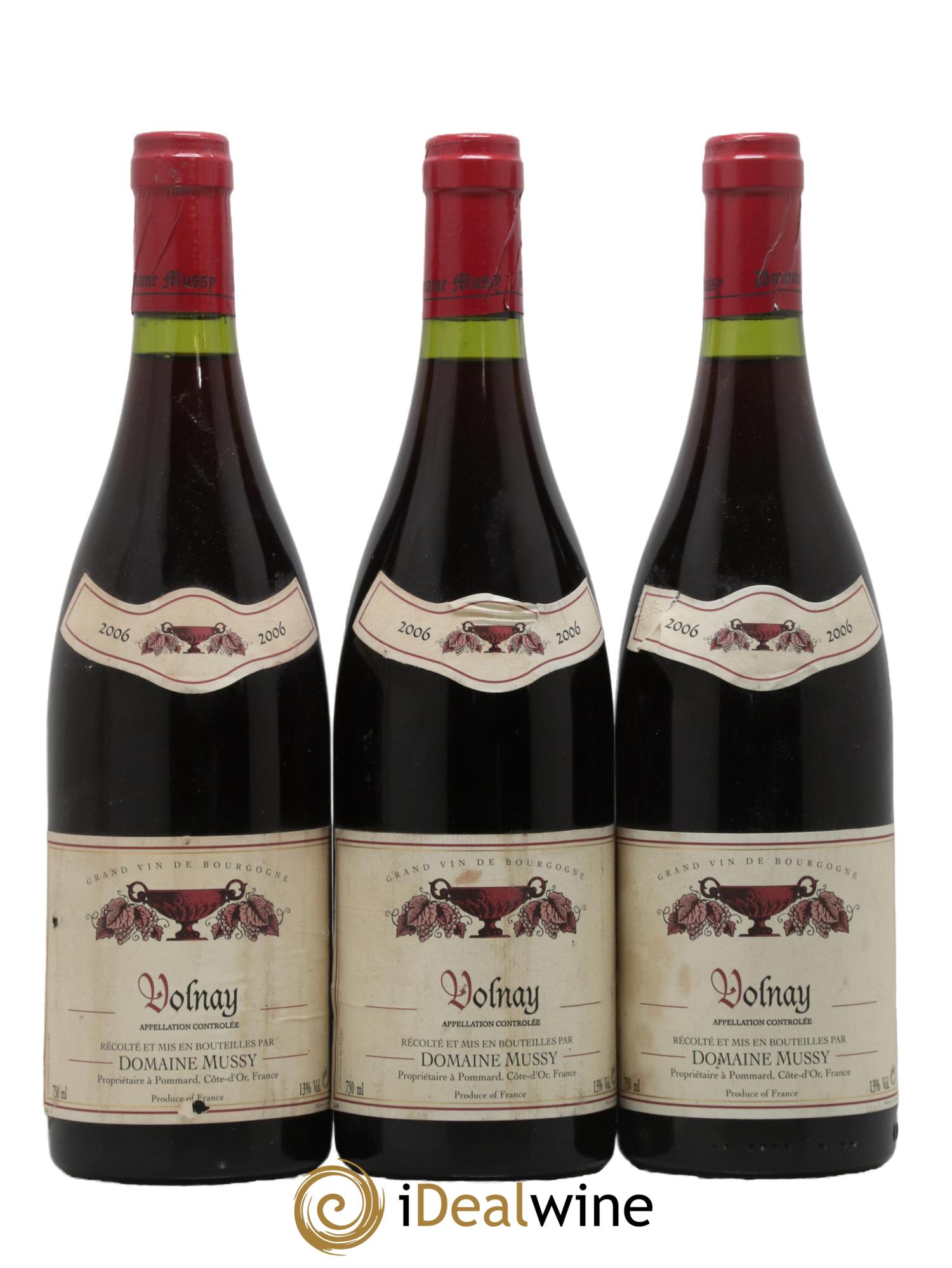 Volnay Domaine Mussy 2006 - Posten von 3 Flaschen - 0