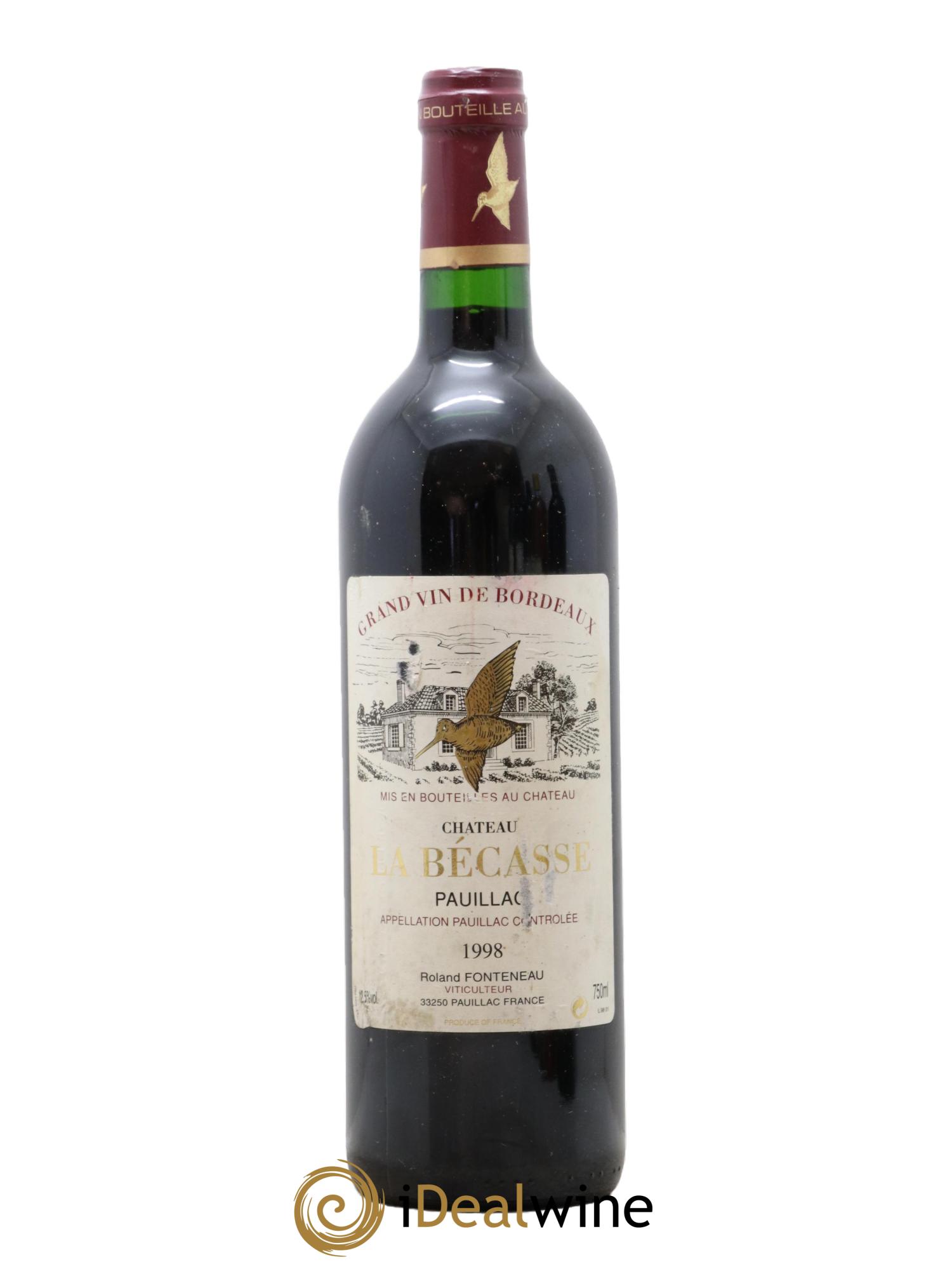 Château la Bécasse 1998 - Lot de 1 bouteille - 0