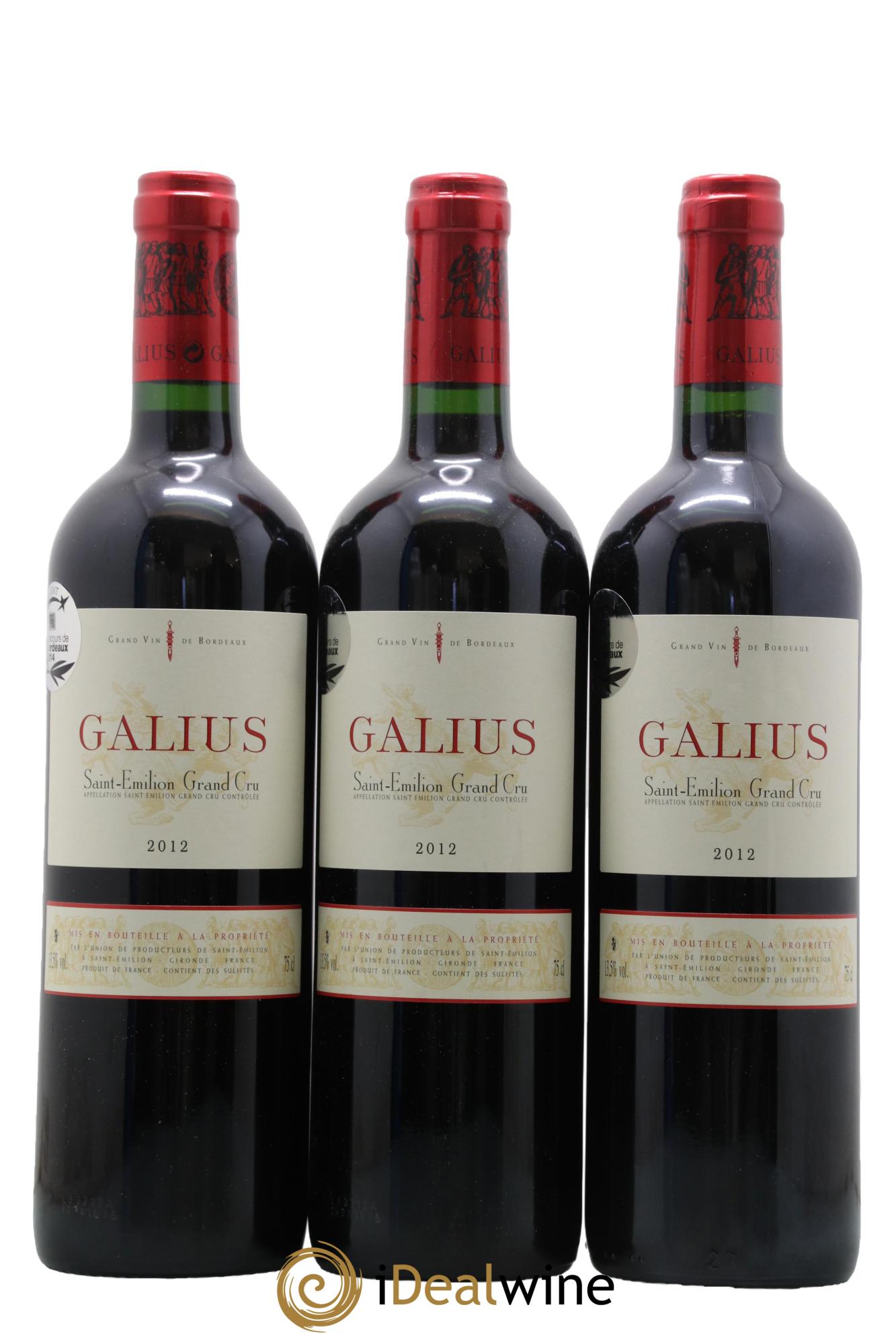 Château Galius 2012 - Lot de 3 bouteilles - 0