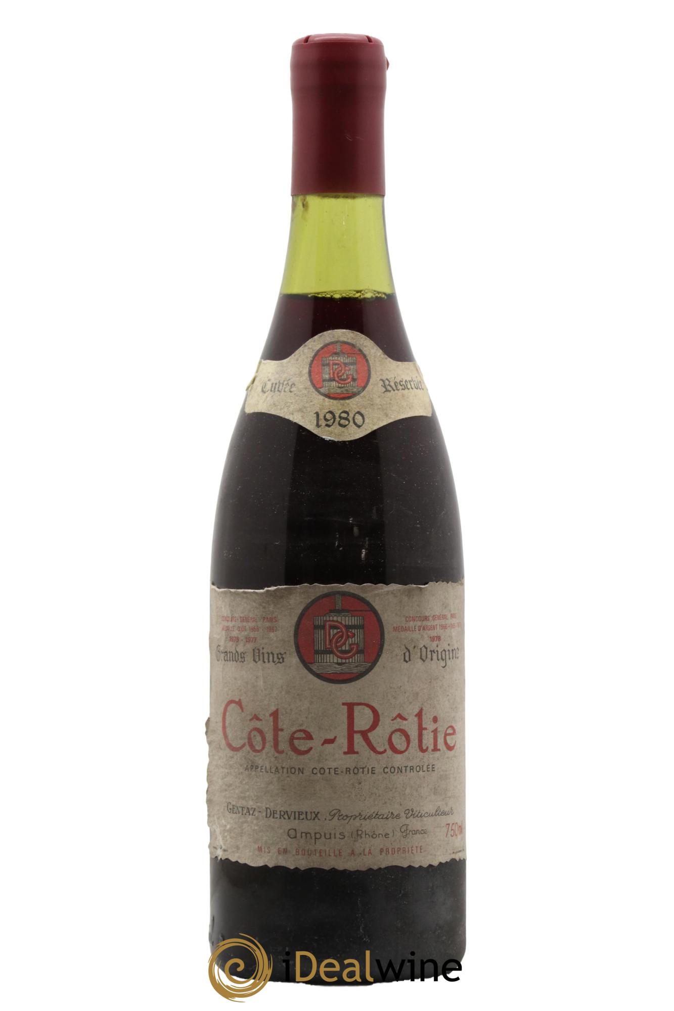 Côte-Rôtie Marius Gentaz-Dervieux 1980 - Posten von 1 Flasche - 0