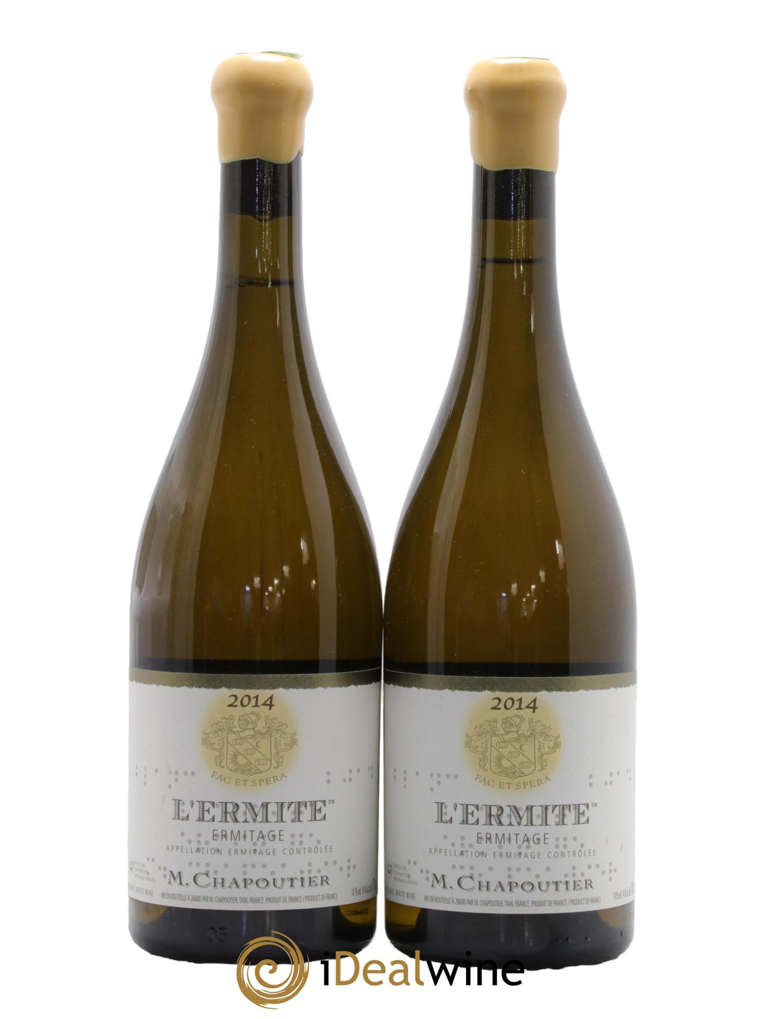 Hermitage Ermitage l'Ermite Chapoutier 2014 - Lot of 2 bottles - 0