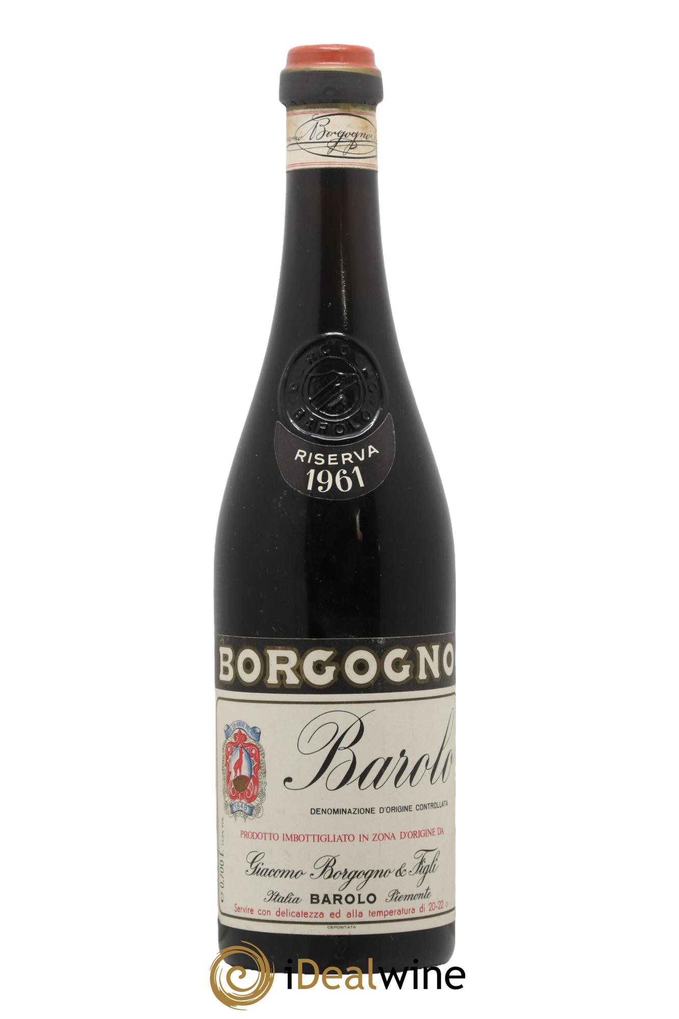 Barolo DOCG Riserva Giacomo Borgogno 1961 - Lot of 1 bottle - 0