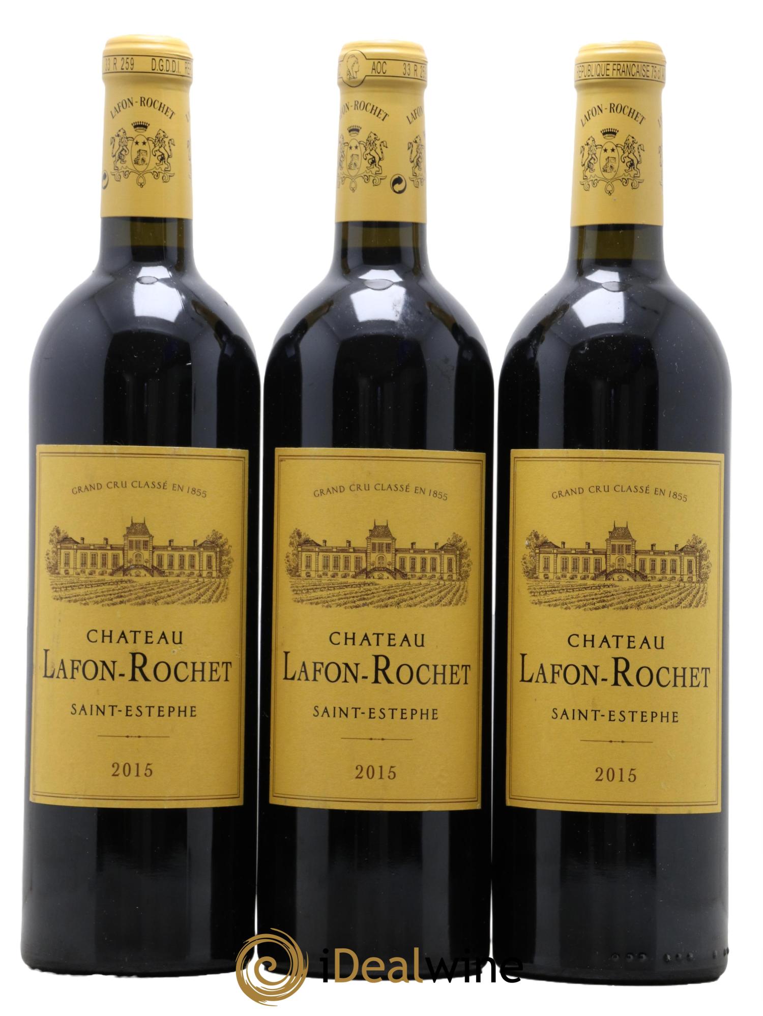 Château Lafon Rochet 4ème Grand Cru Classé  2015 - Posten von 3 Flaschen - 0