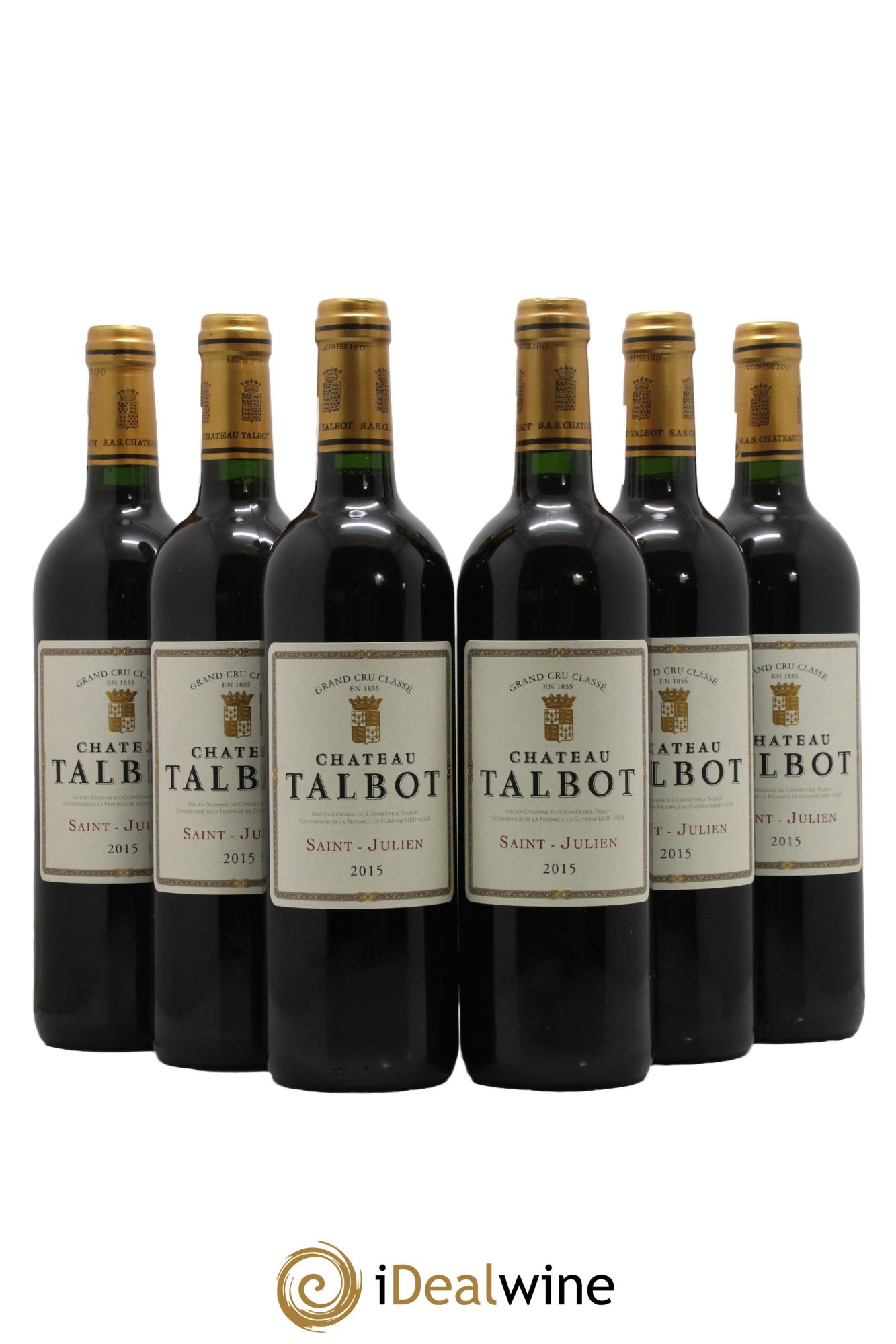 Château Talbot 4ème Grand Cru Classé 2015 - Lot of 6 bottles - 0