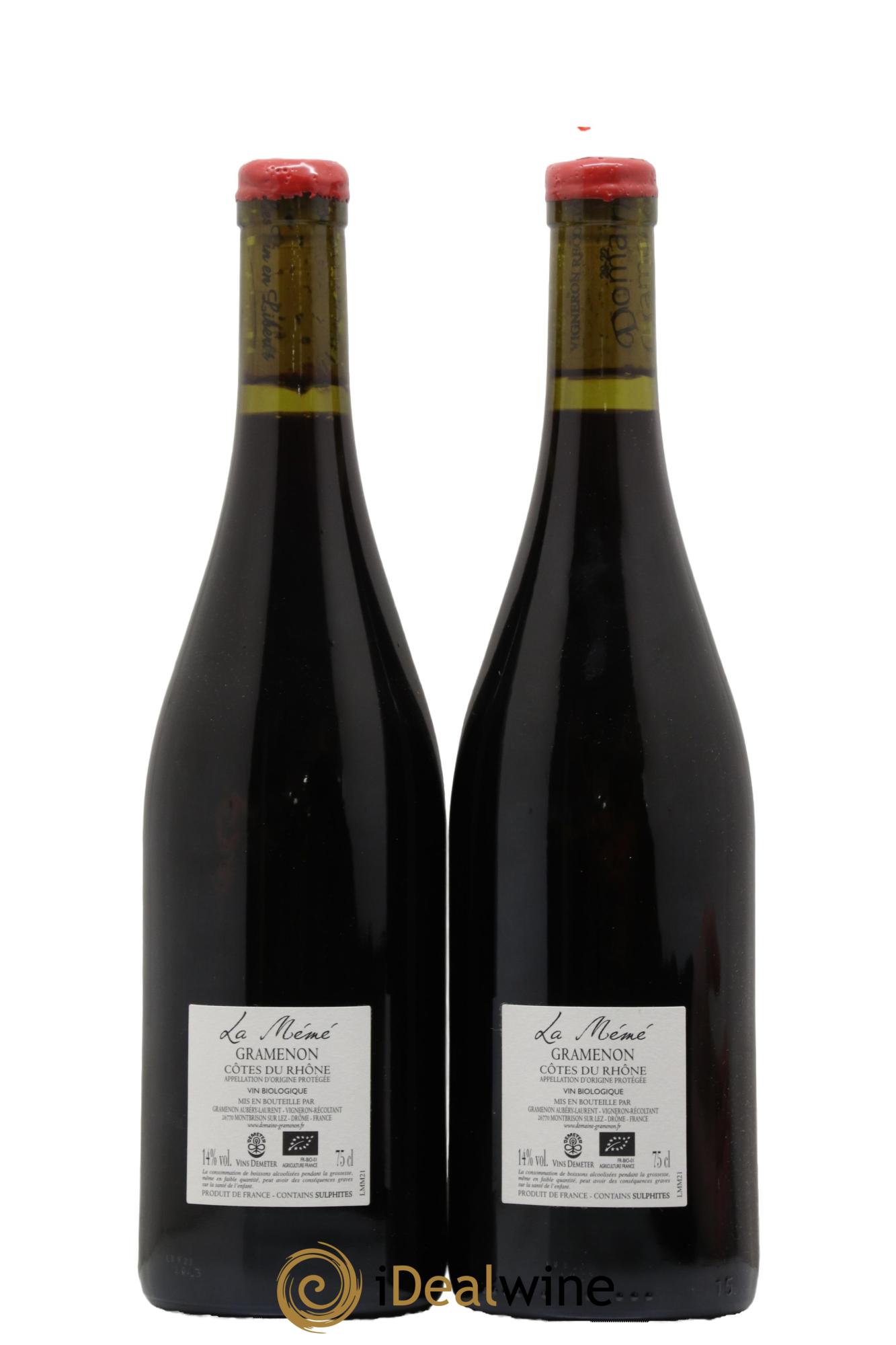 Côtes du Rhône La Mémé Ceps Centenaires Gramenon (Domaine) 2021 - Lot de 2 bouteilles - 1