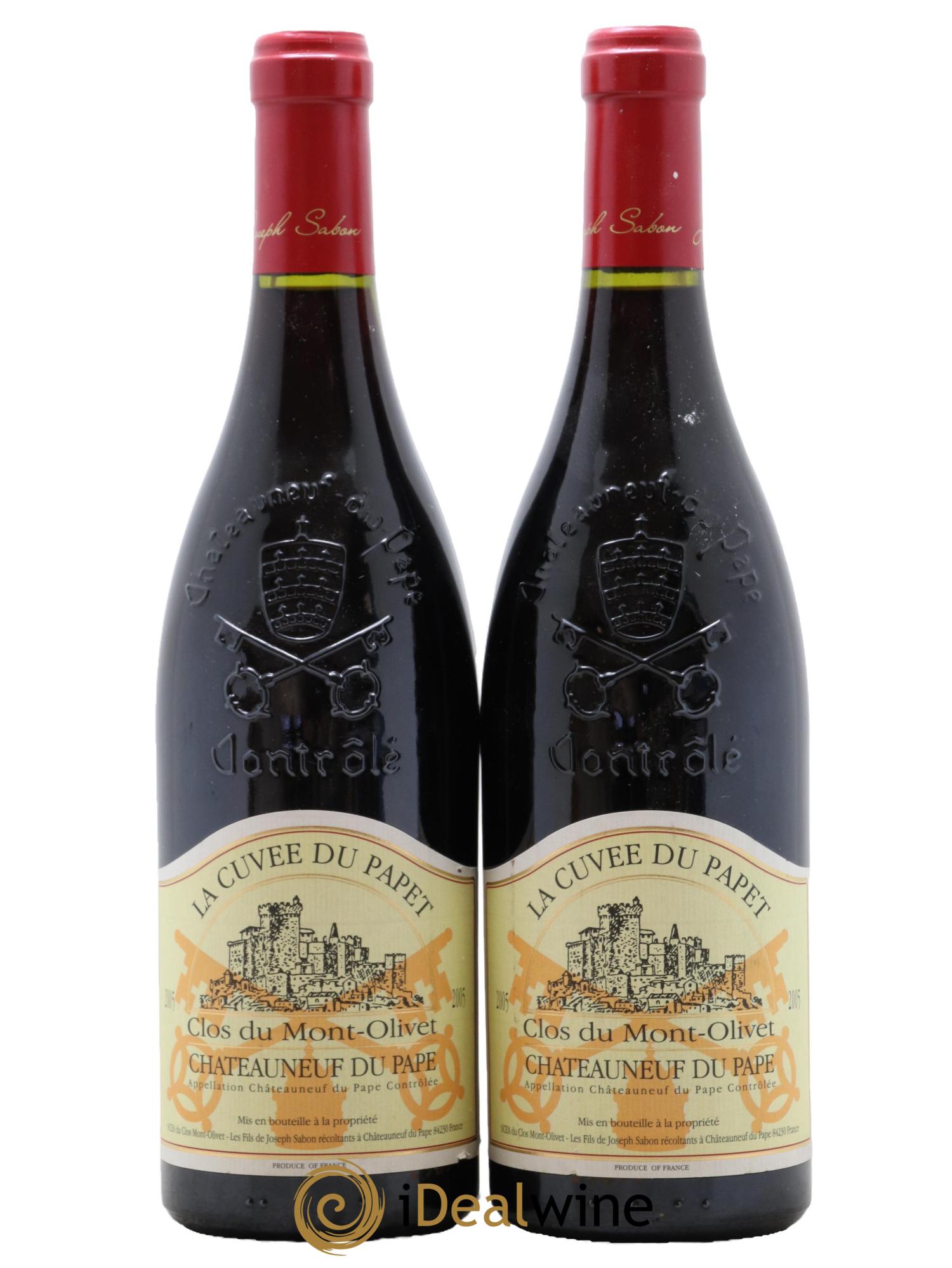 Châteauneuf-du-Pape Cuvée du Papet Clos du Mont-Olivet  2005 - Lotto di 2 bottiglie - 0