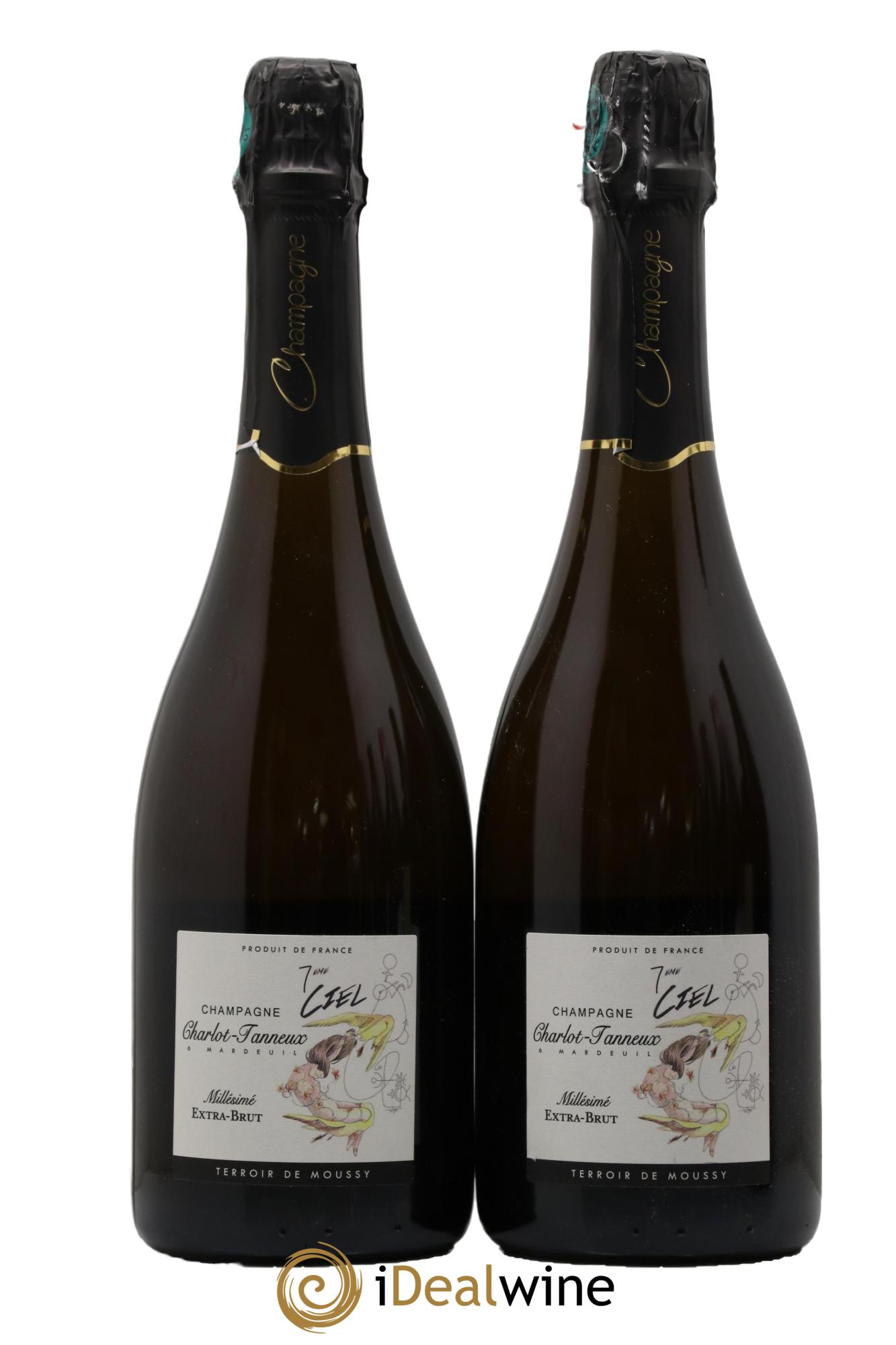 Champagne 7ème Ciel Charlot-Tanneux 2017 - Lotto di 2 bottiglie - 0