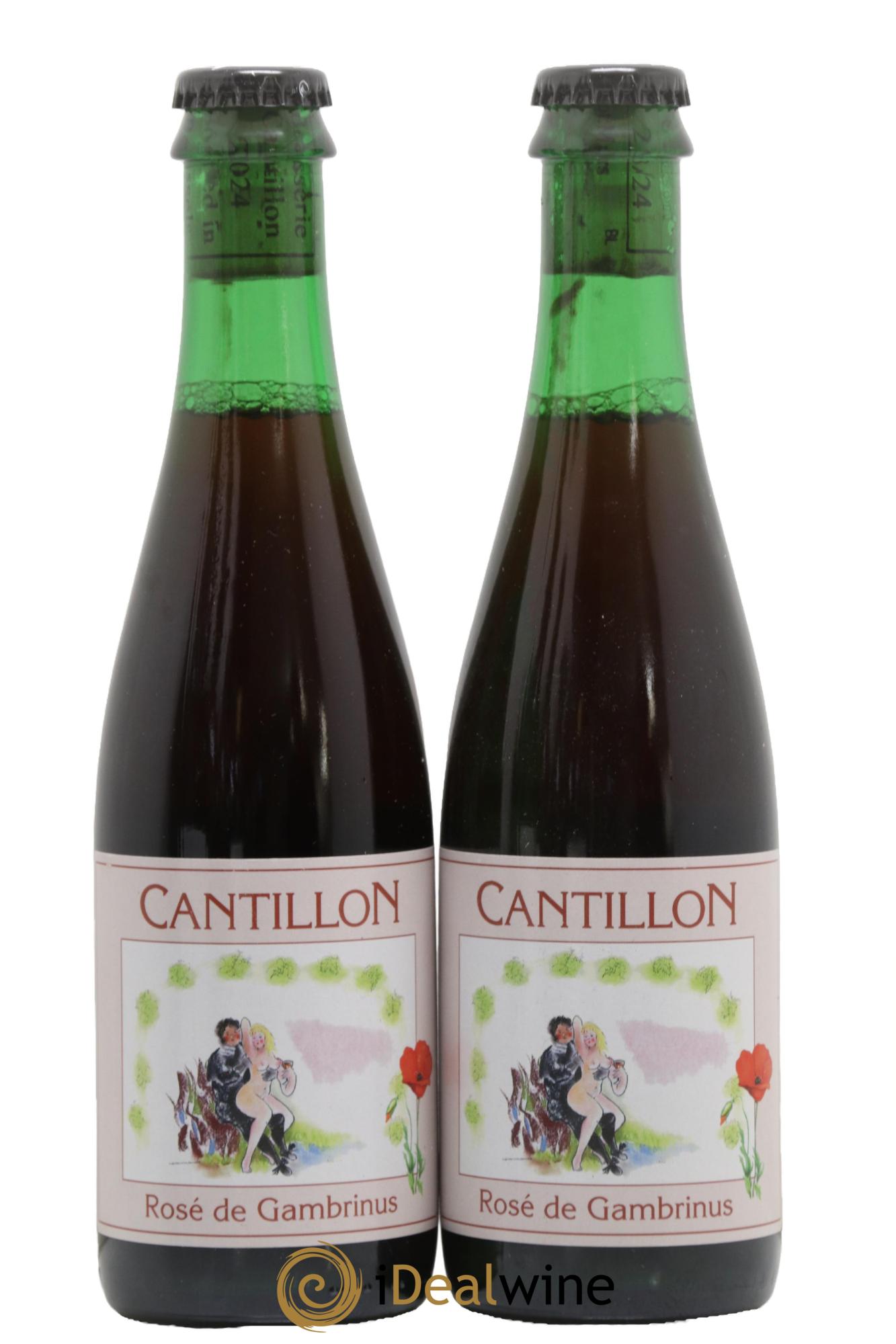 Bière Belgique Lambic Rose de Gambrinus Cantillon - Lot of 2 half-bottles - 0