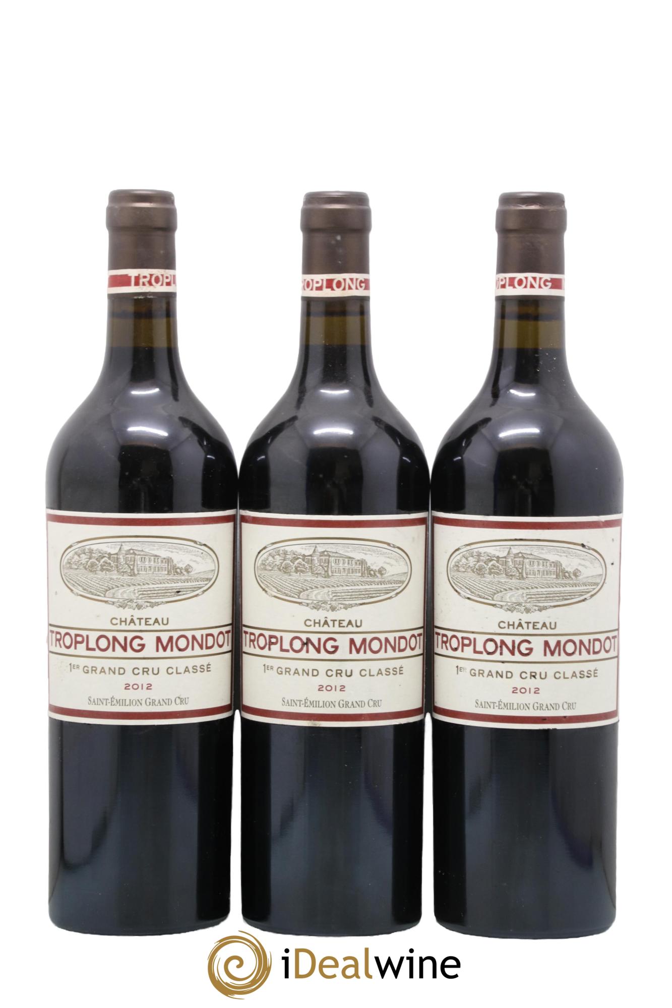 Château Troplong Mondot 1er Grand Cru Classé B 2012 - Lot de 3 bouteilles - 0