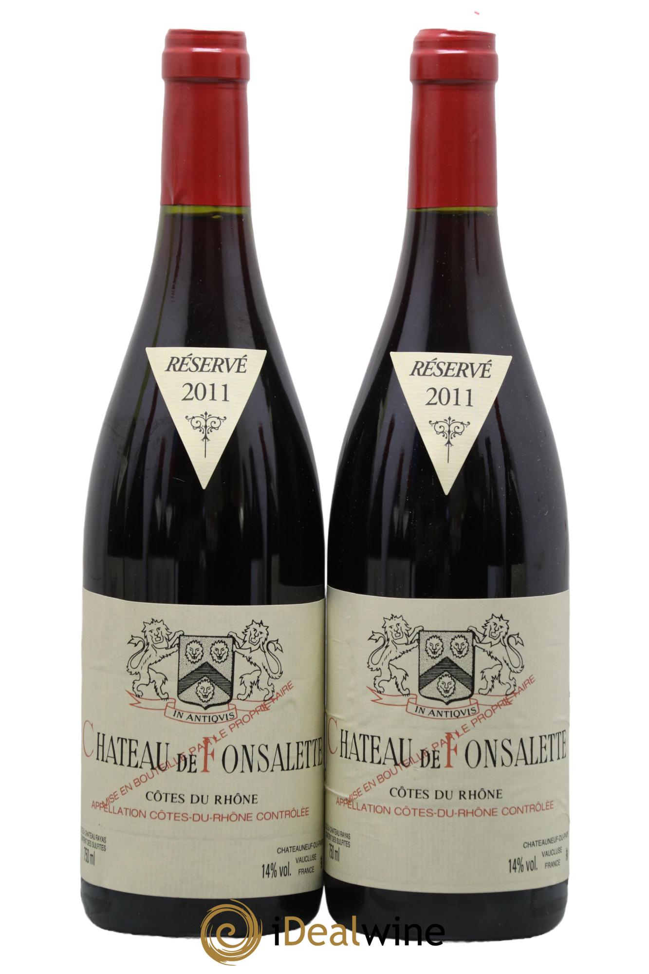 Côtes du Rhône Château de Fonsalette Emmanuel Reynaud 2011 - Lotto di 2 bottiglie - 0