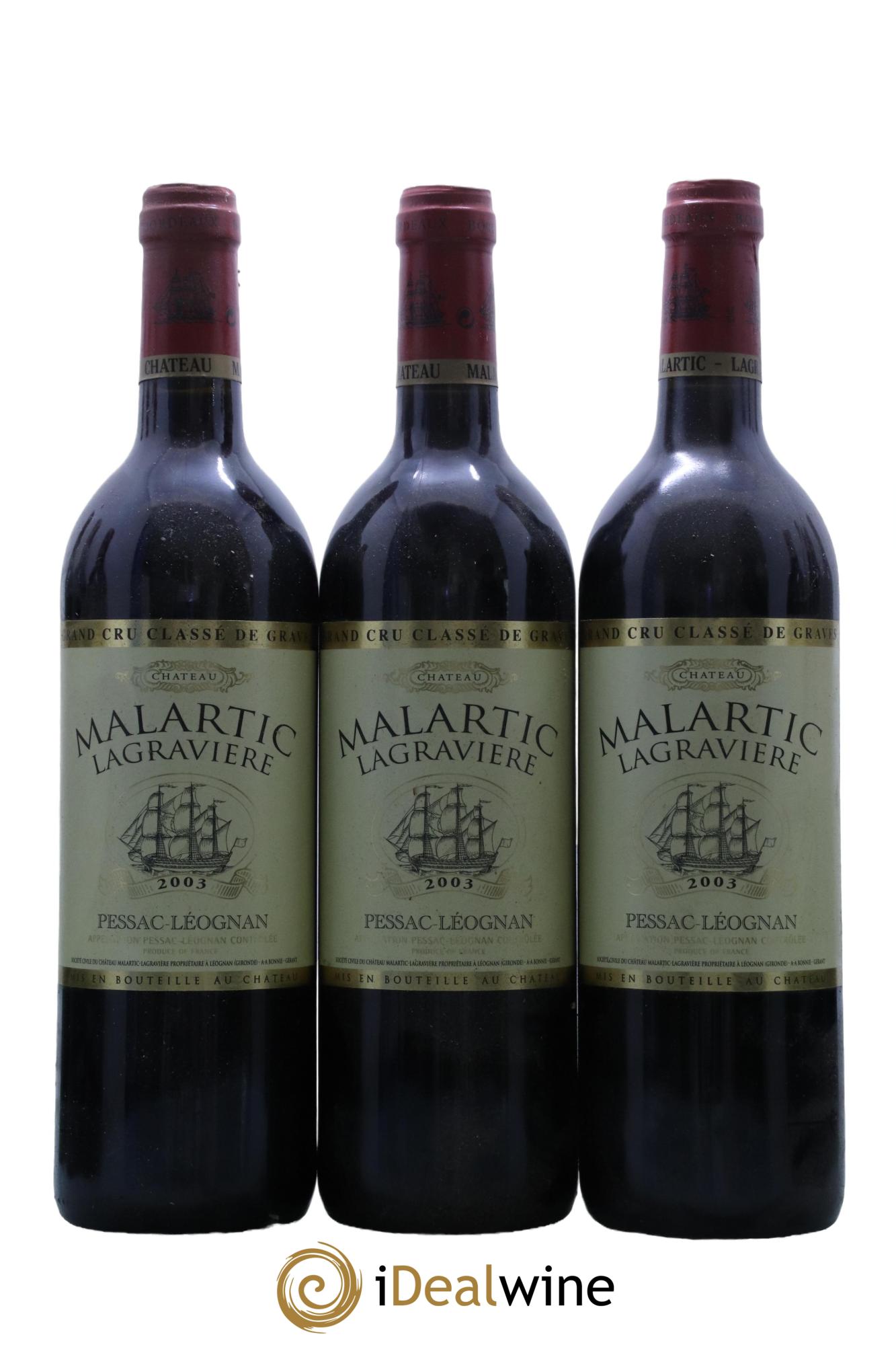 Château Malartic-Lagravière Cru Classé de Graves  2003 - Lot de 12 bouteilles - 2