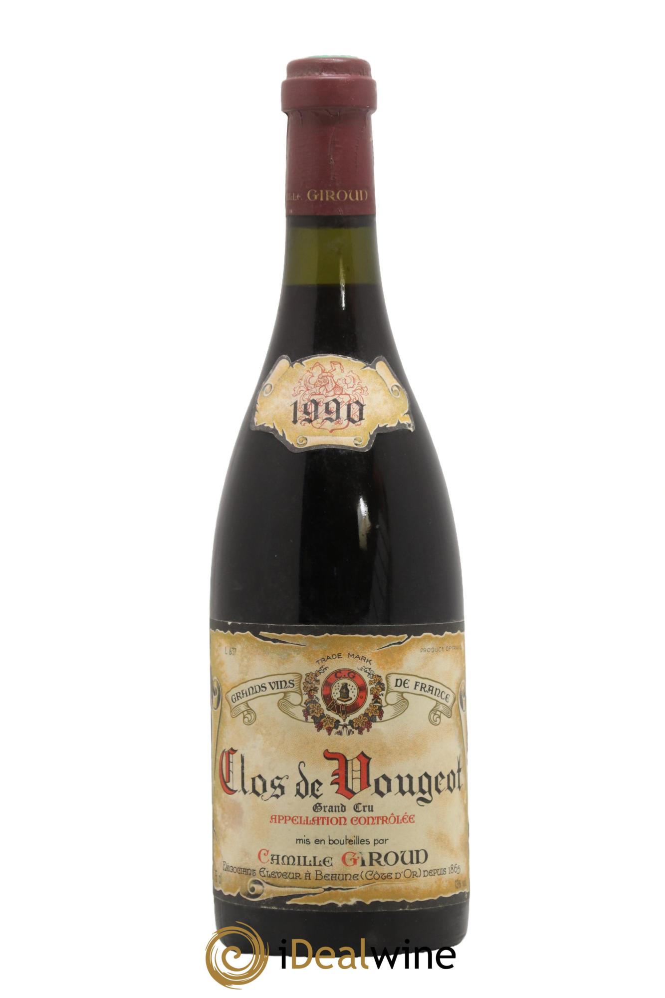 Clos de Vougeot Grand Cru Camille Giroud 1990 - Lotto di 1 bottiglia - 0