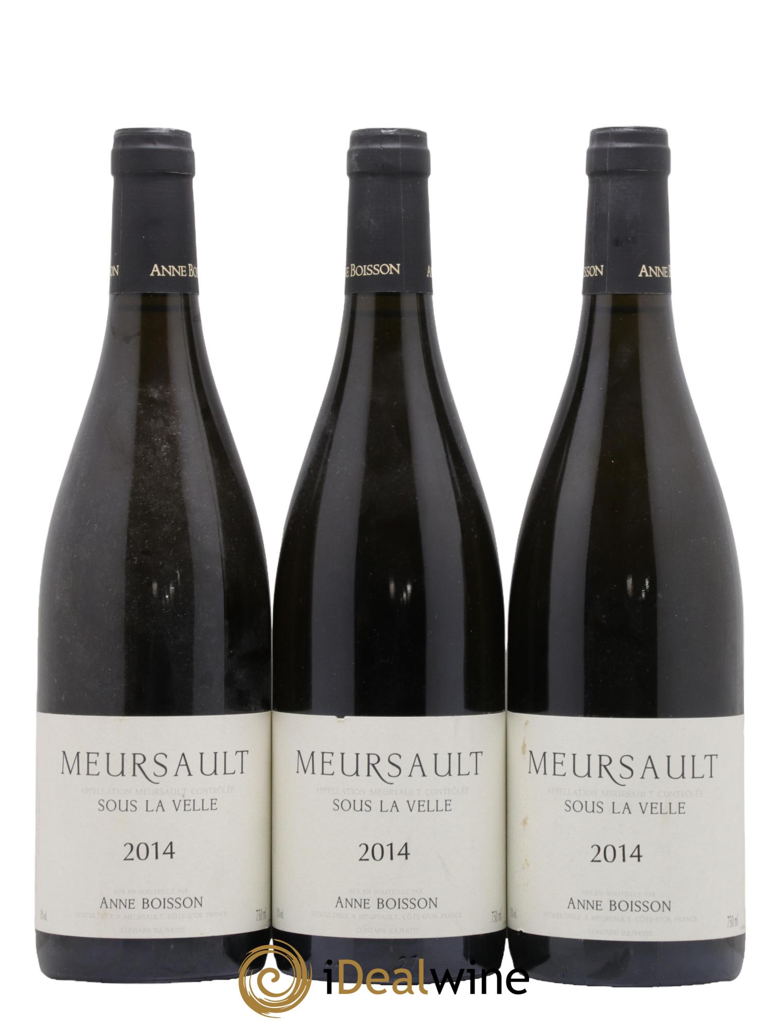 Meursault Sous la Velle Anne Boisson 2014 - Lot of 3 bottles - 0