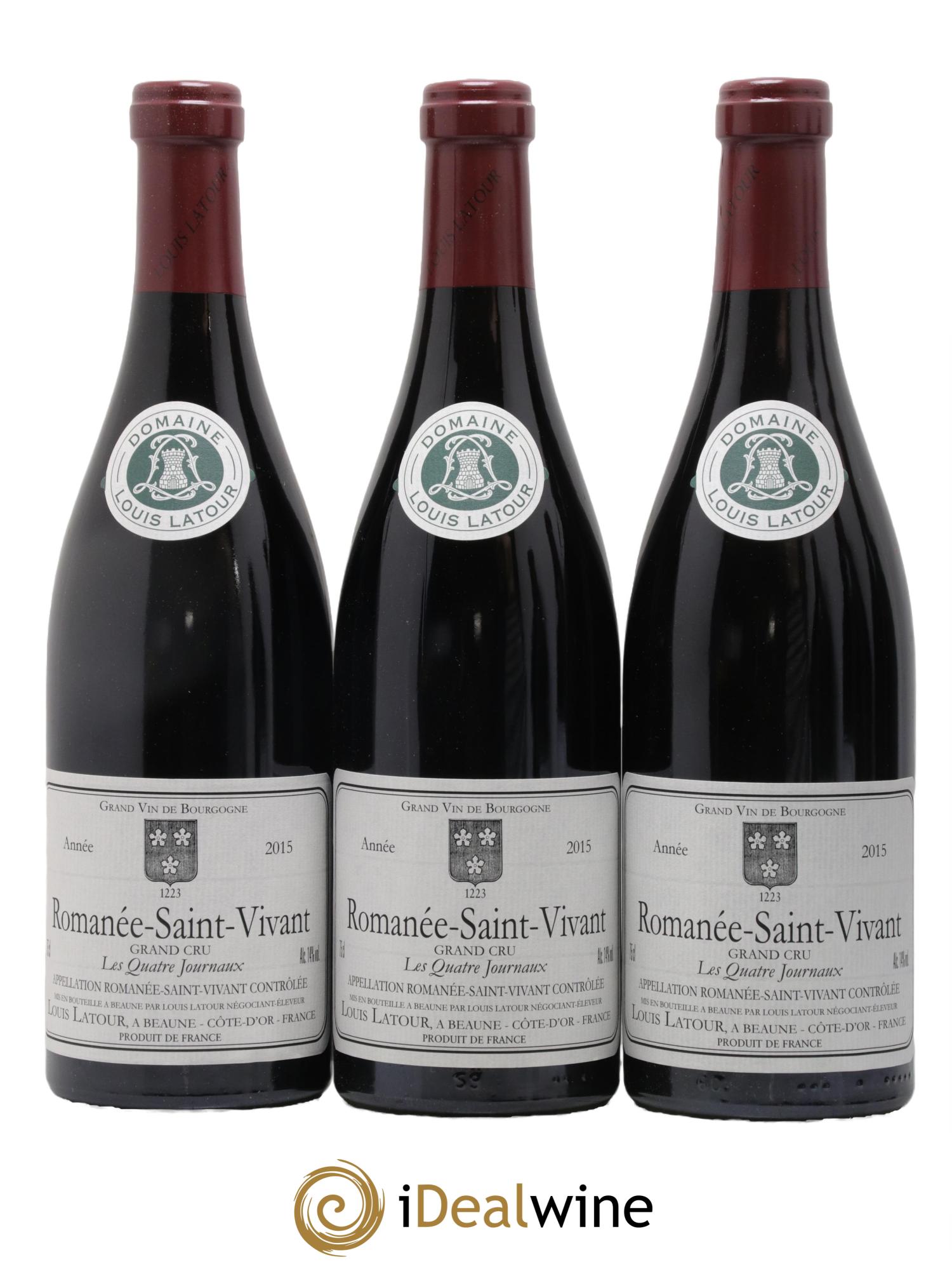 Romanée-Saint-Vivant Grand Cru Les Quatre Journaux Louis Latour 2015 - Lot de 6 bouteilles - 1