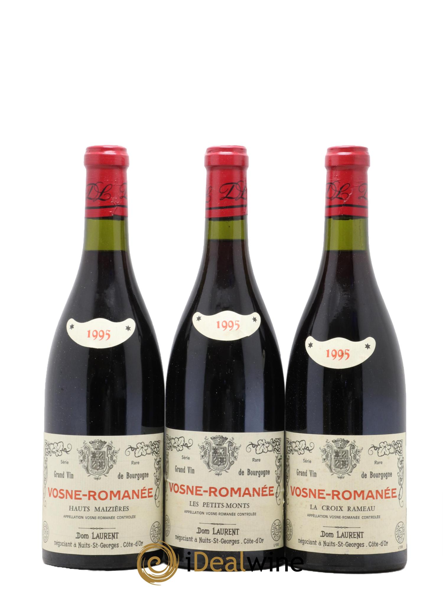 Vosne-Romanée Coffret 6 climats Dominique Laurent 1995 - Posten von 6 Flaschen - 2