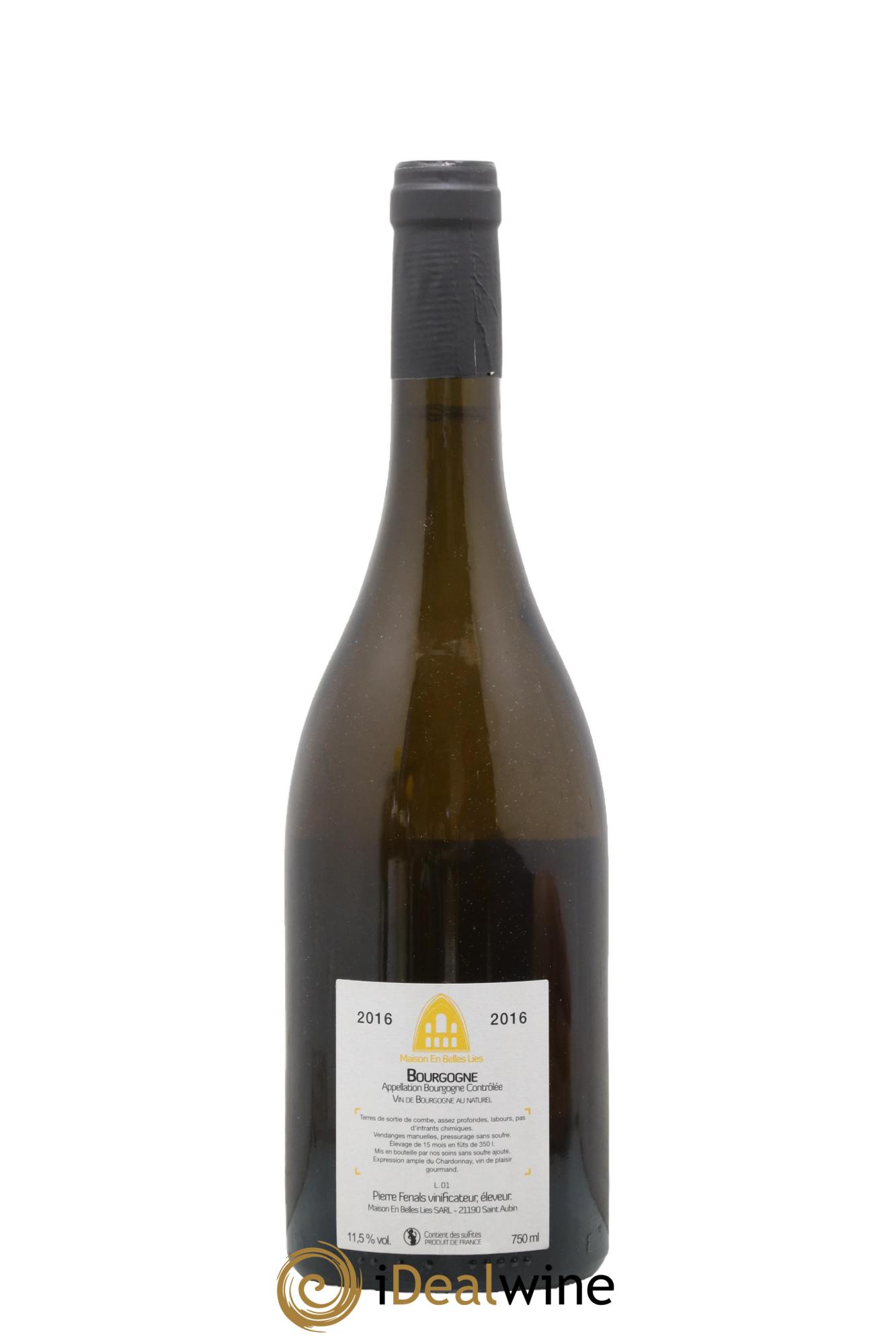 Bourgogne Maison En Belles Lies  2016 - Lot de 1 bouteille - 1