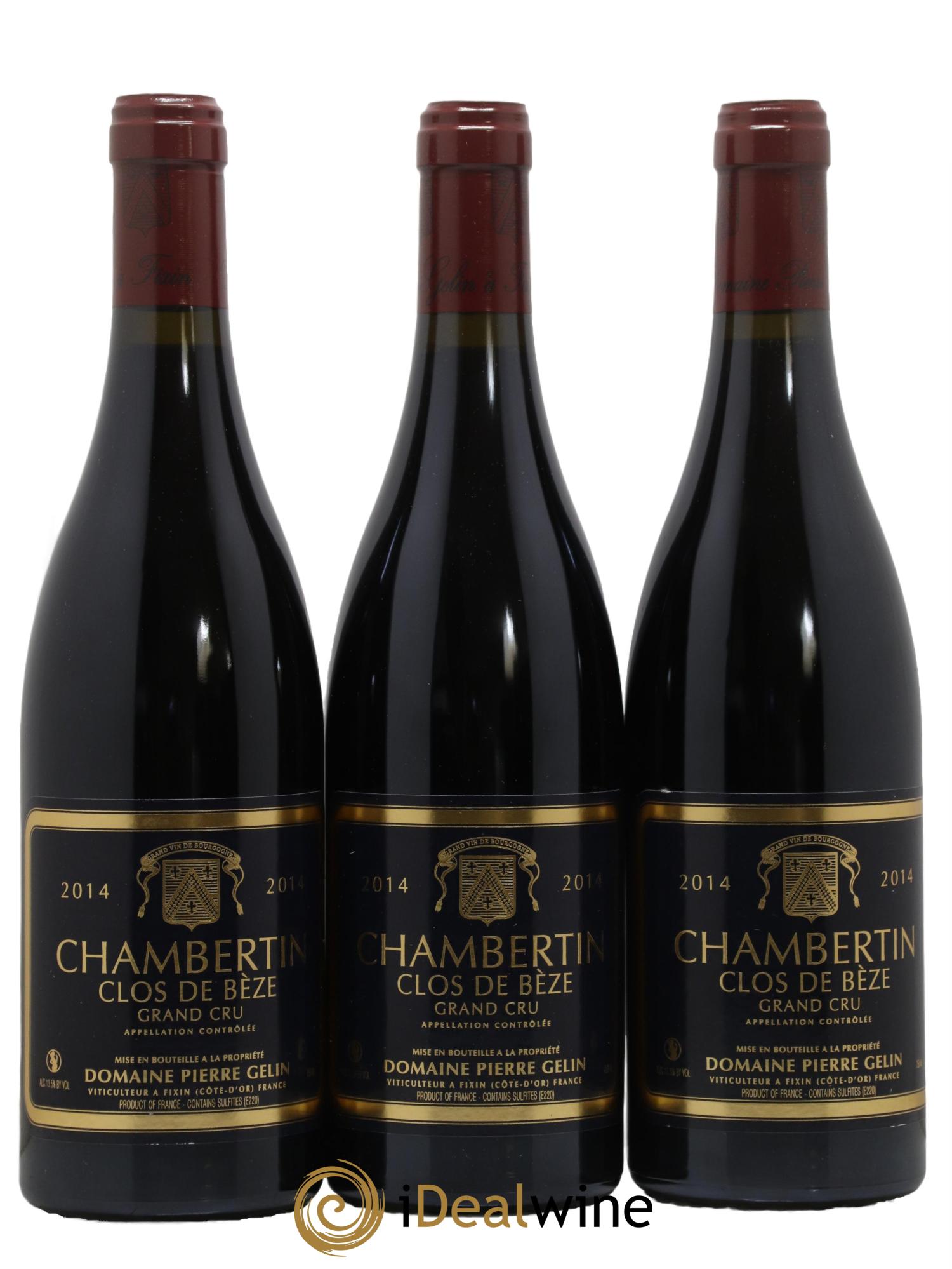 Chambertin Clos de Bèze Grand Cru Pierre Gelin 2014 - Lot of 3 bottles - 0