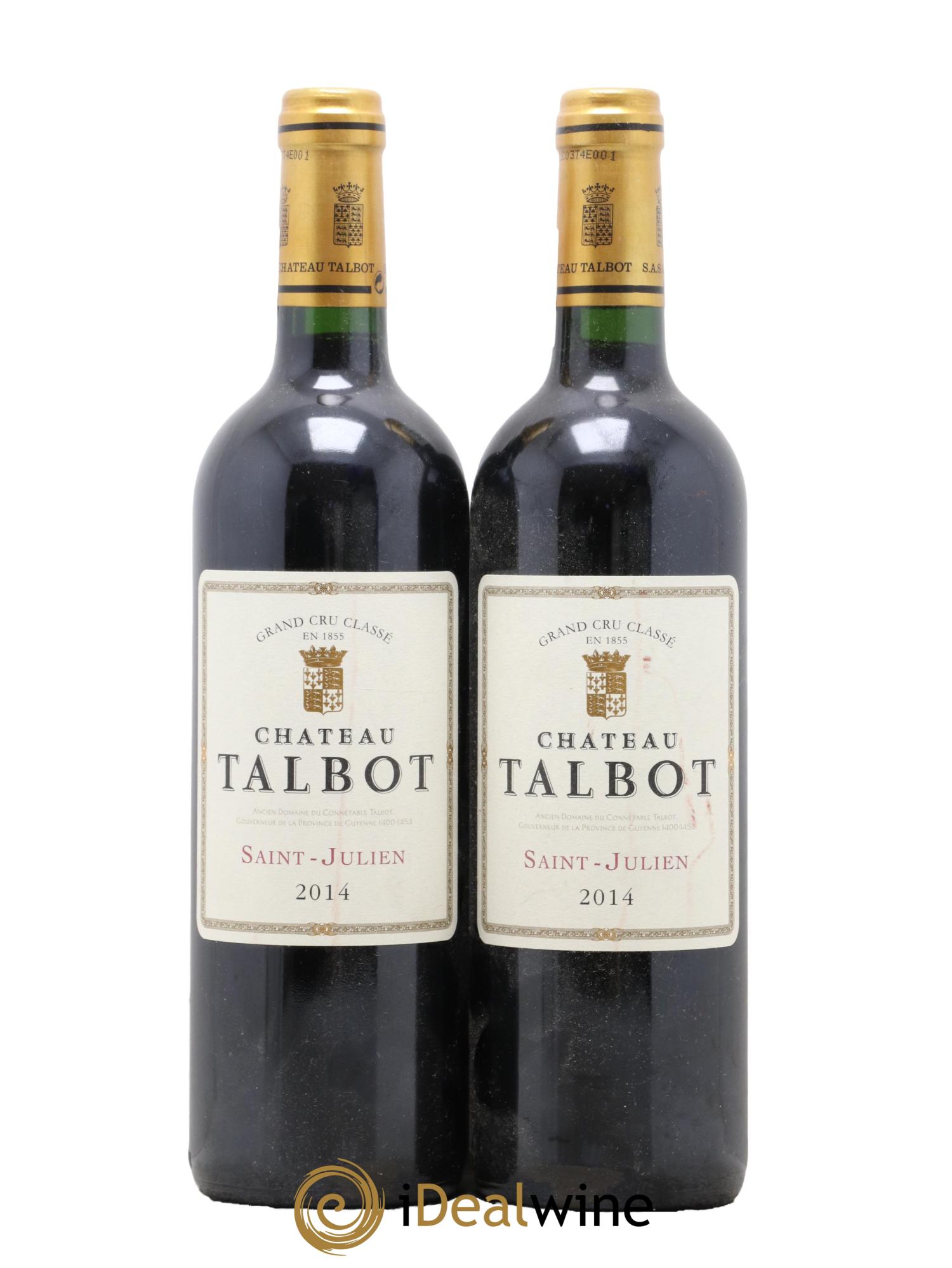 Château Talbot 4ème Grand Cru Classé 2014 - Posten von 2 Flaschen - 0