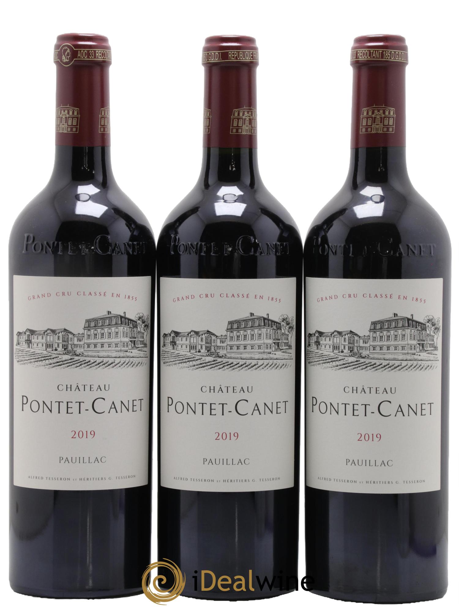 Château Pontet Canet 5ème Grand Cru Classé 2019 - Posten von 3 Flaschen - 0