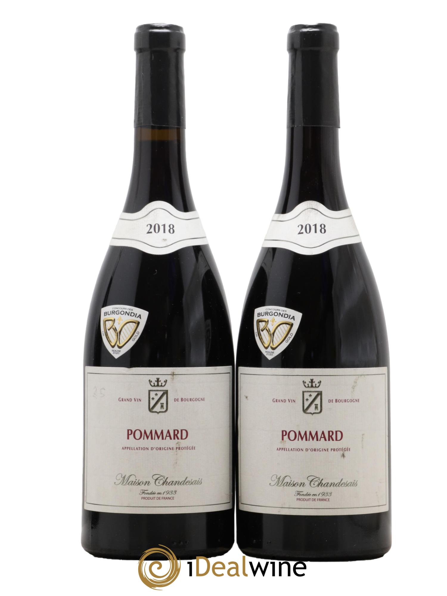 Pommard Maison Chandesais 2018 - Lot of 2 bottles - 0