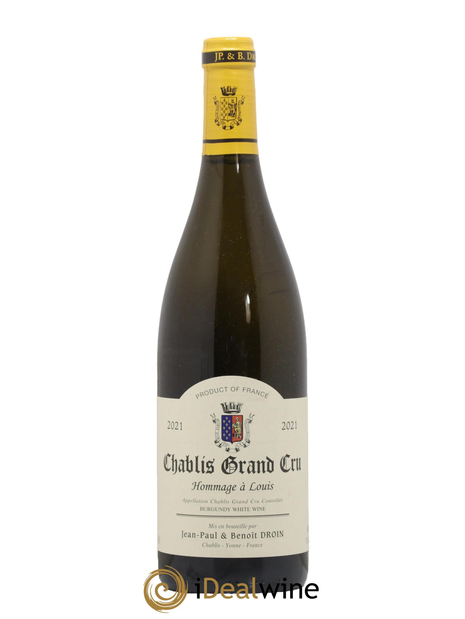 Chablis Grand Cru Hommage à Louis Jean-Paul & Benoît Droin (Domaine) 2021 - Lot of 1 bottle - 0