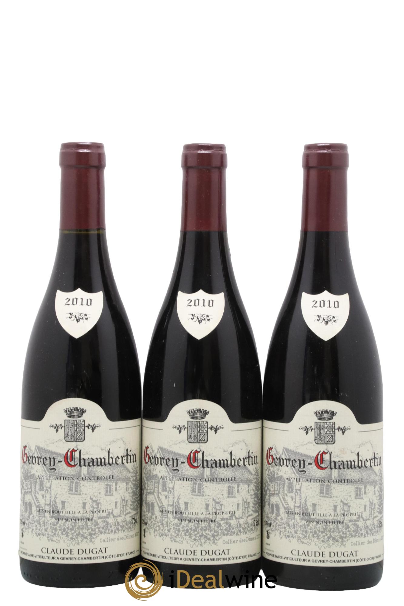 Gevrey-Chambertin Claude Dugat 2010 - Lot de 3 bouteilles - 0