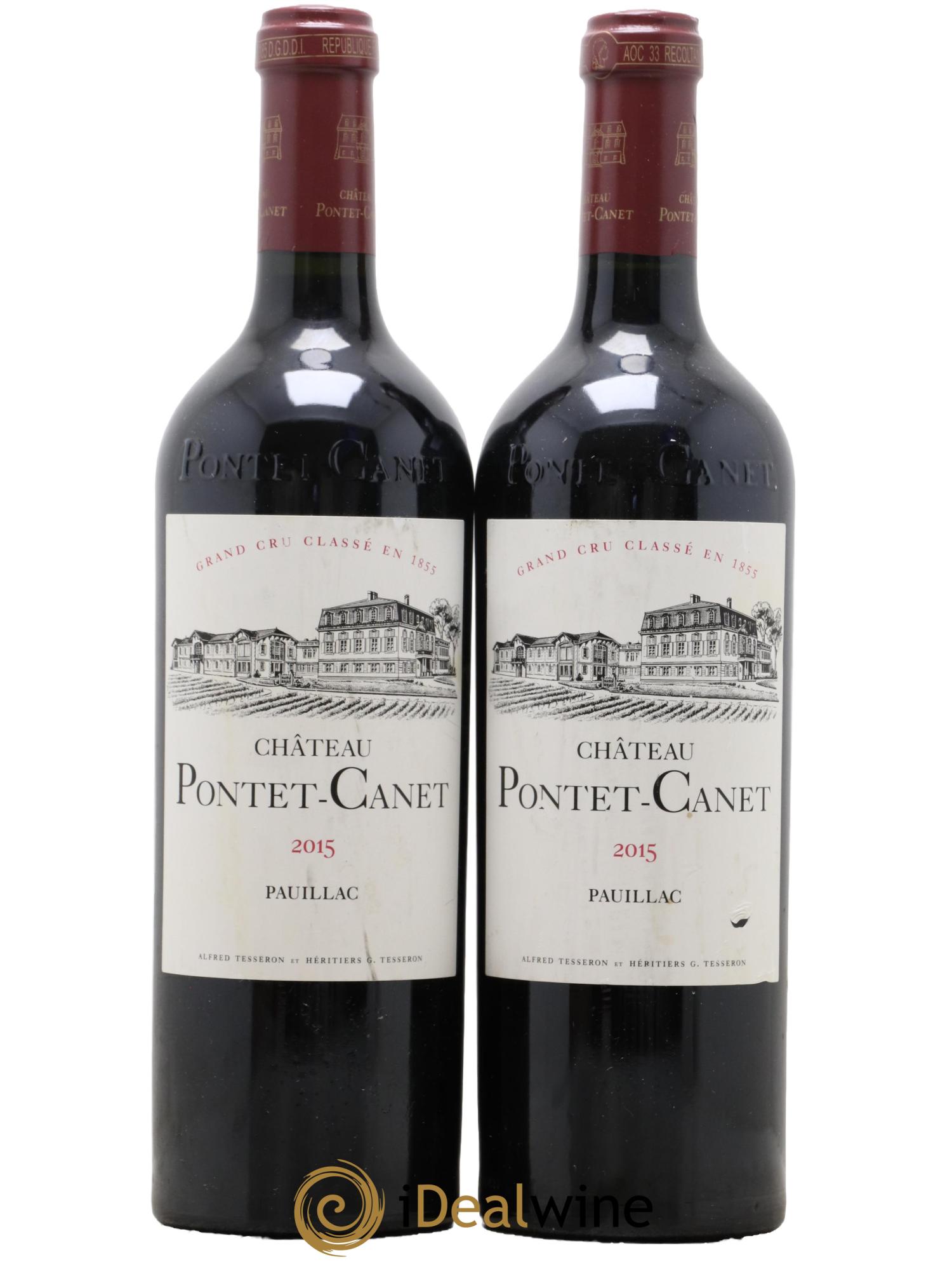 Château Pontet Canet 5ème Grand Cru Classé  2015 - Posten von 2 Flaschen - 0