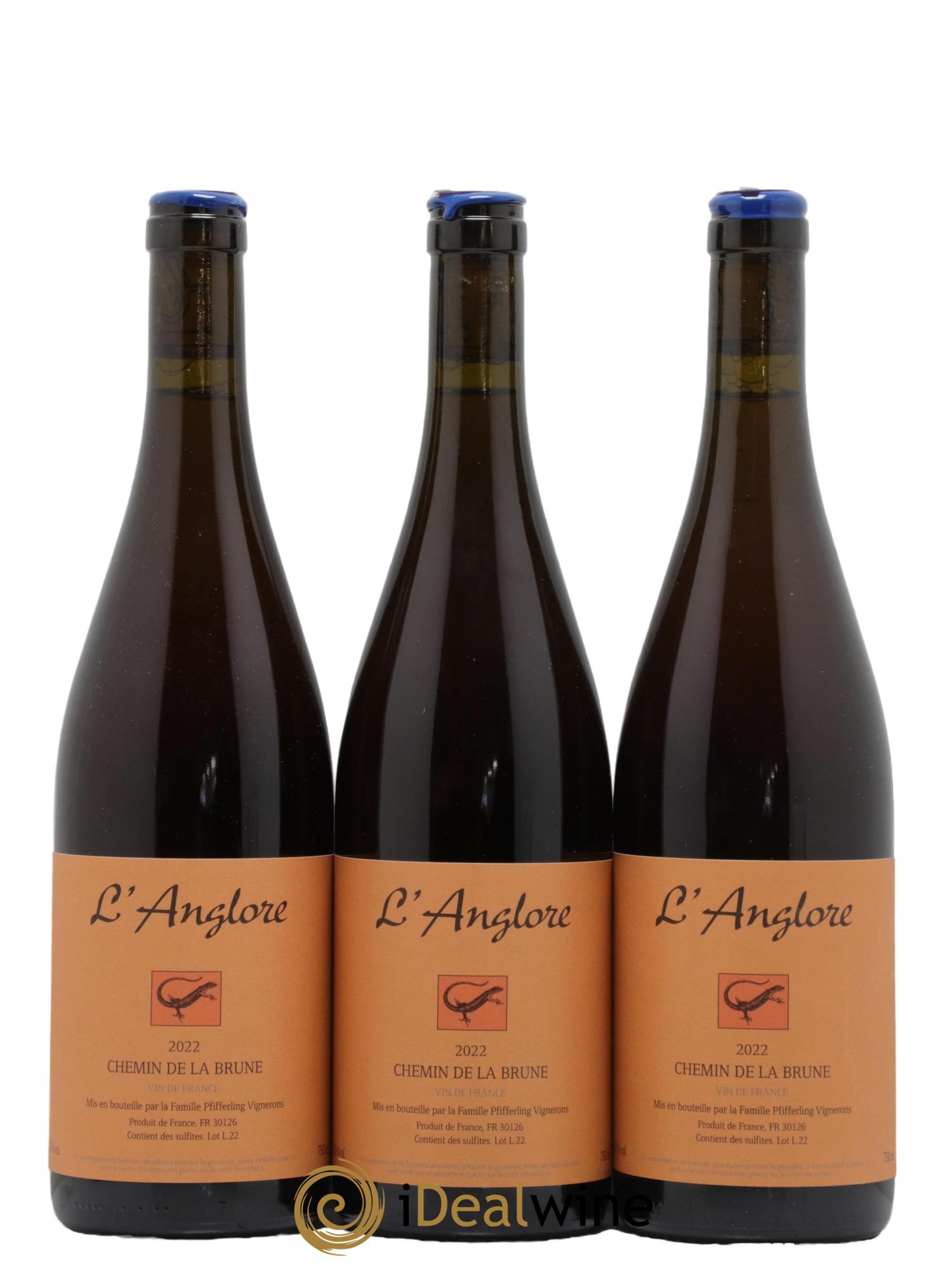 Vin de France Chemin de la brune L'Anglore  2022 - Lot de 3 bouteilles - 0