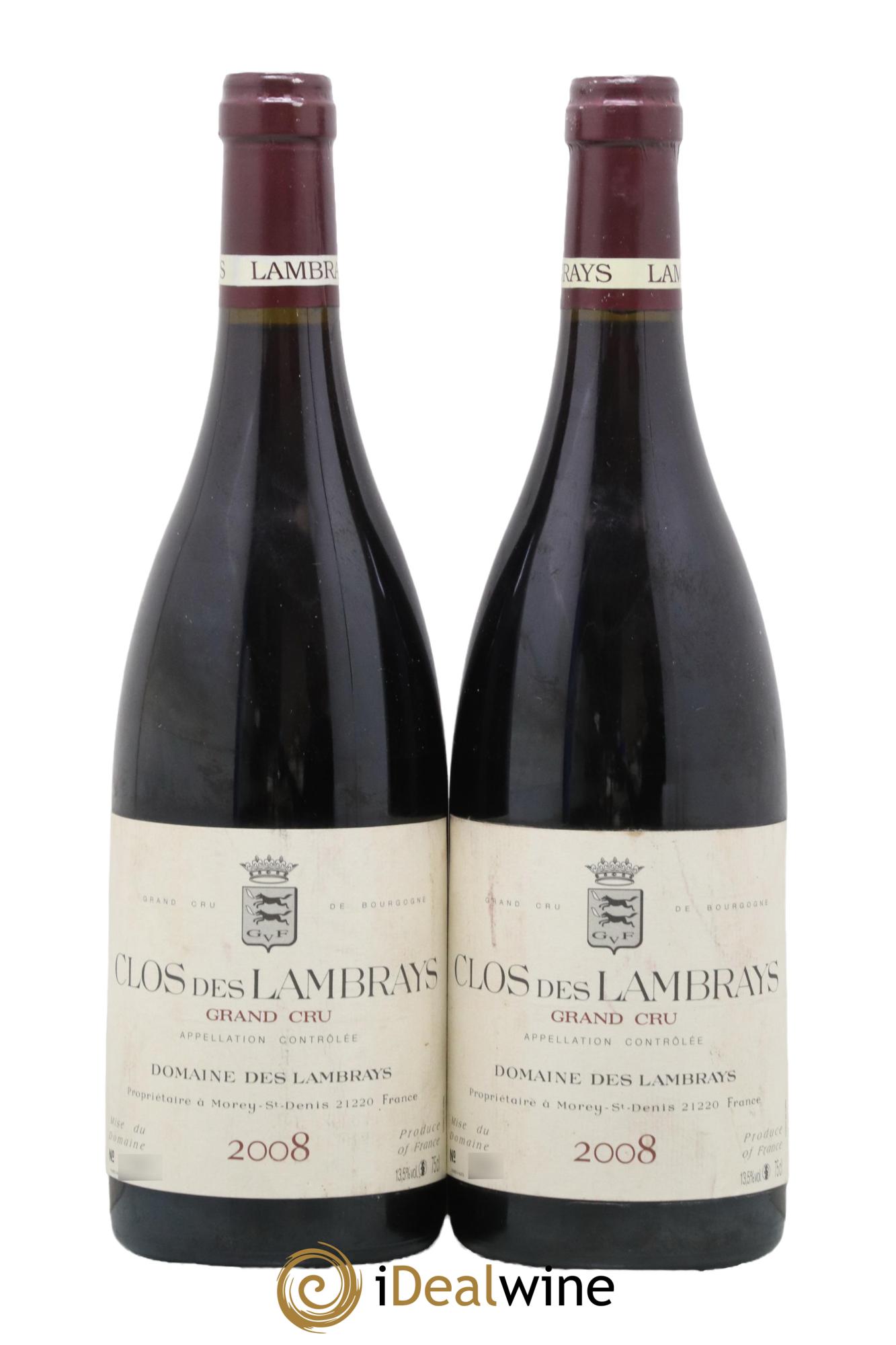 Clos des Lambrays Grand Cru Domaine des Lambrays 2008 - Lot de 2 bouteilles - 0