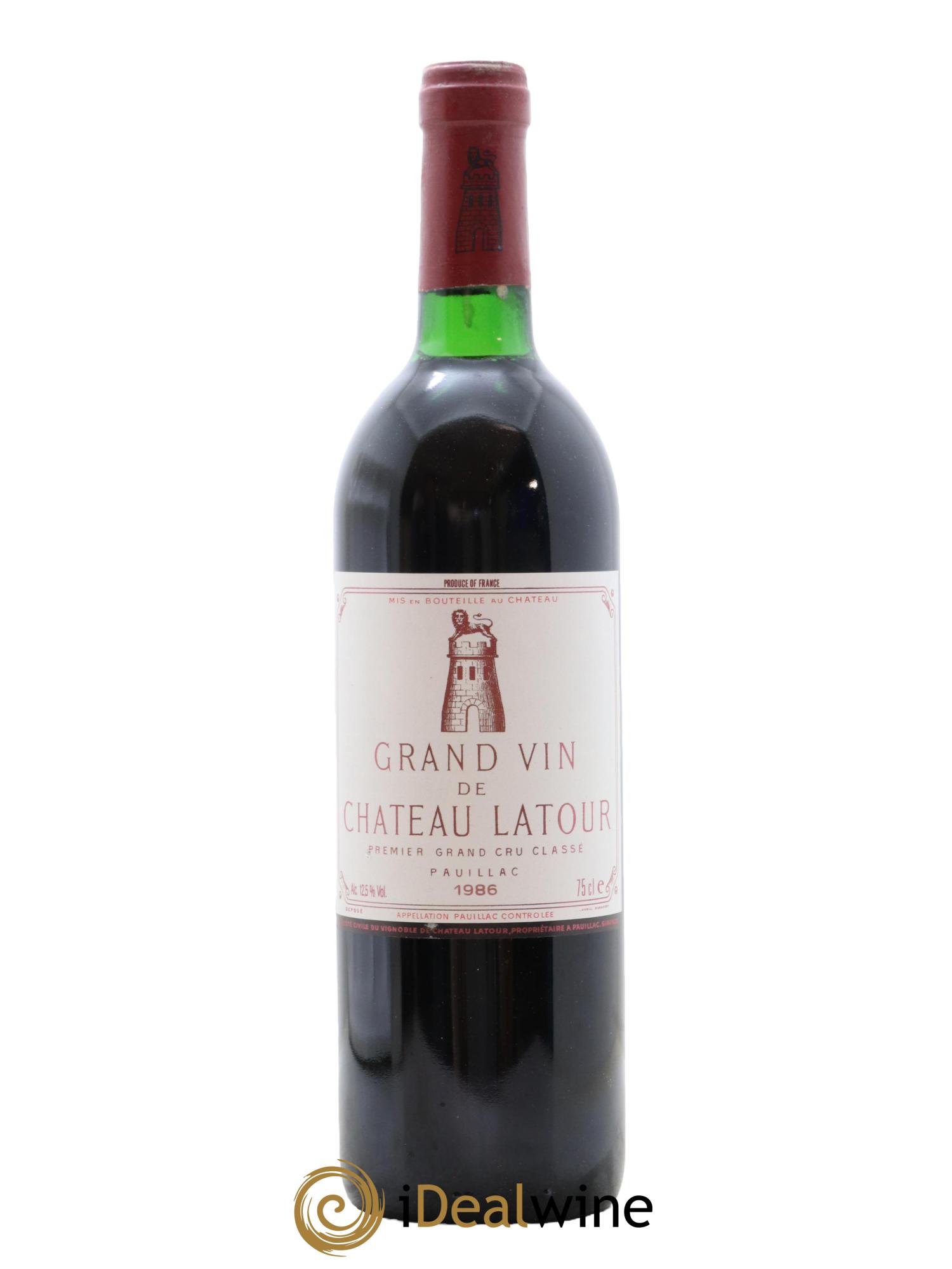 Château Latour 1er Grand Cru Classé 1986 - Lot de 1 bouteille - 0