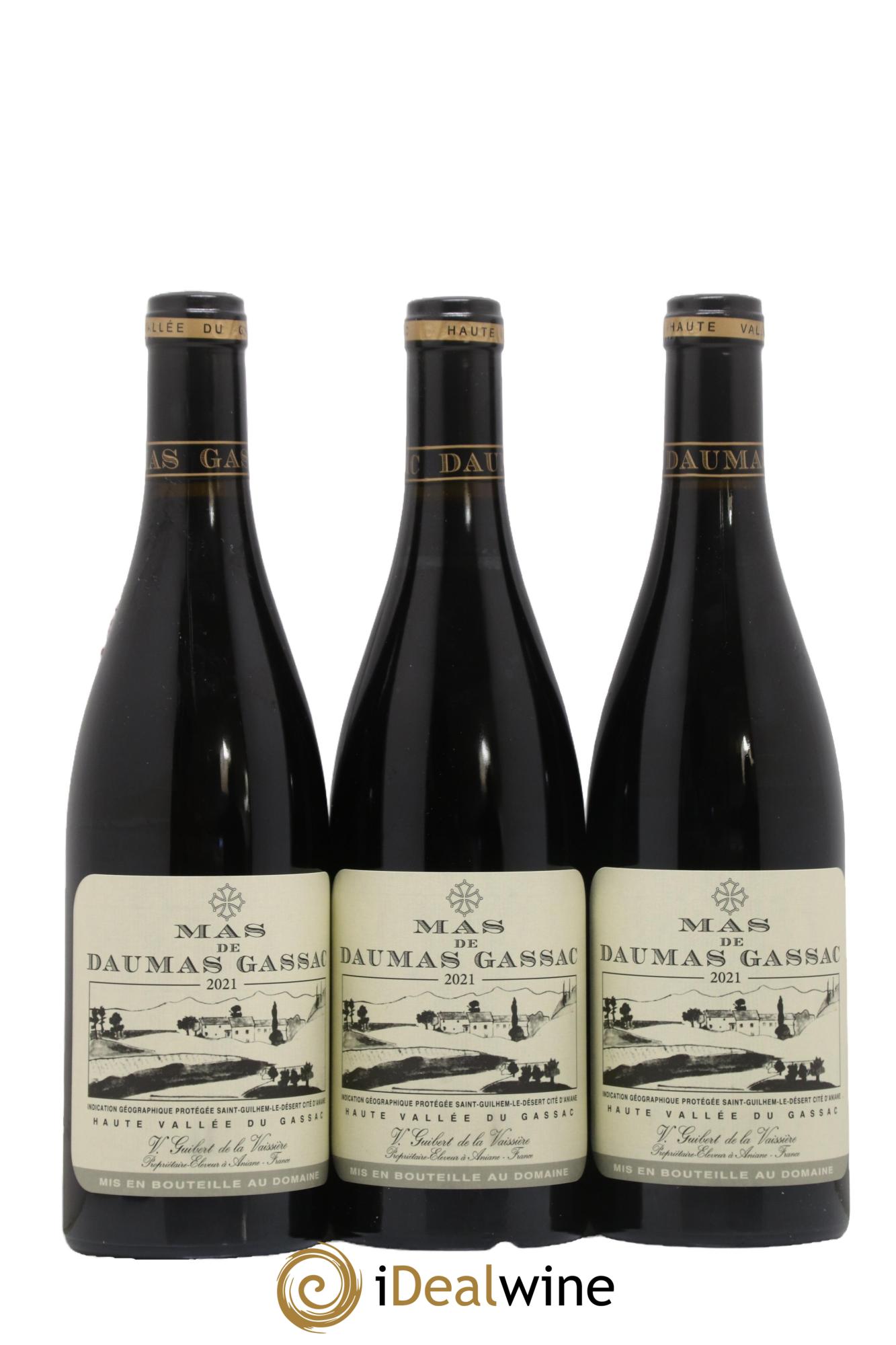 IGP St Guilhem-le-Désert - Cité d'Aniane Mas Daumas Gassac Famille Guibert de La Vaissière 2021 - Lot of 6 bottles - 1