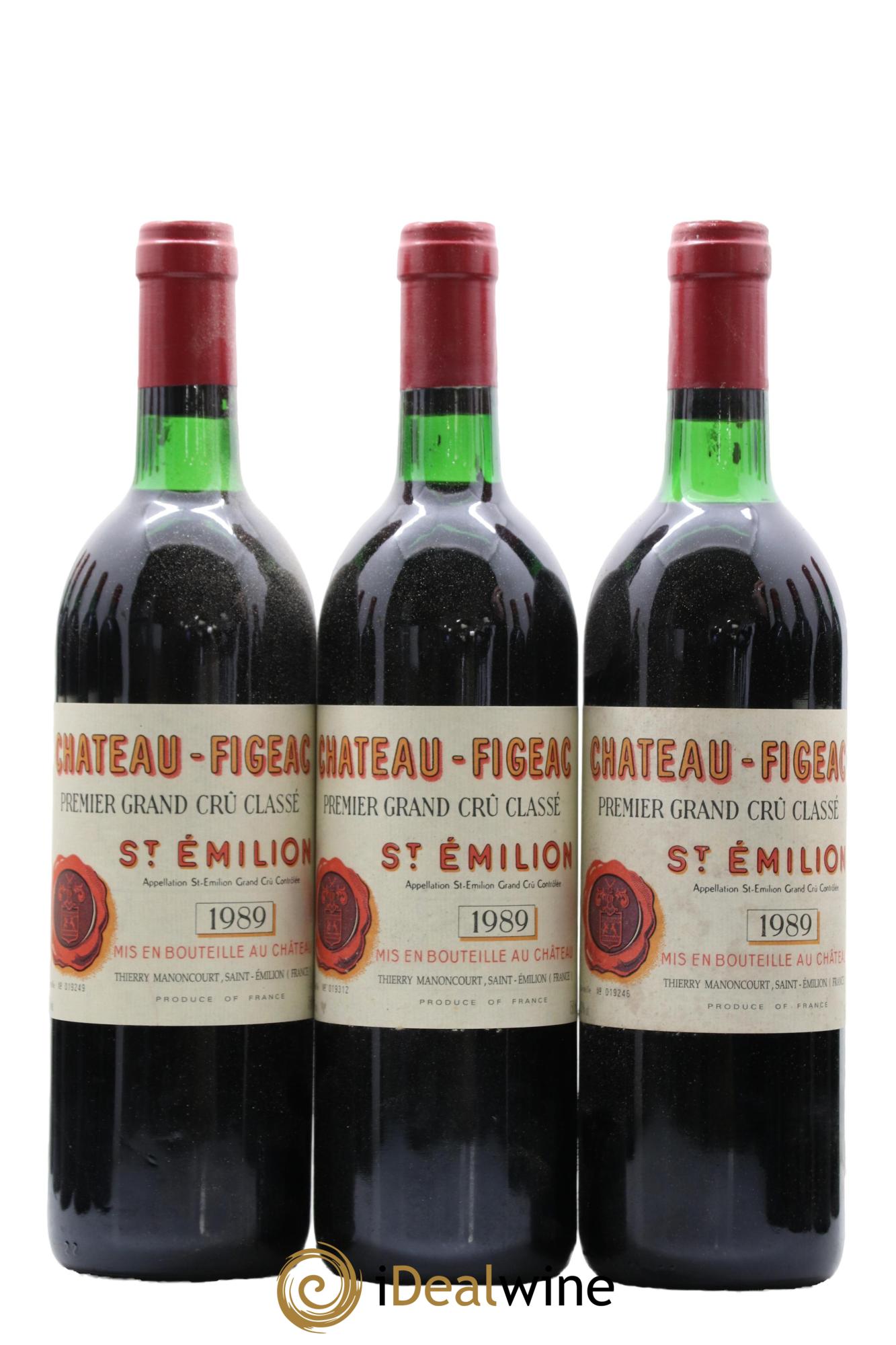 Château Figeac 1er Grand Cru Classé A 1989 - Lot of 12 bottles - 2