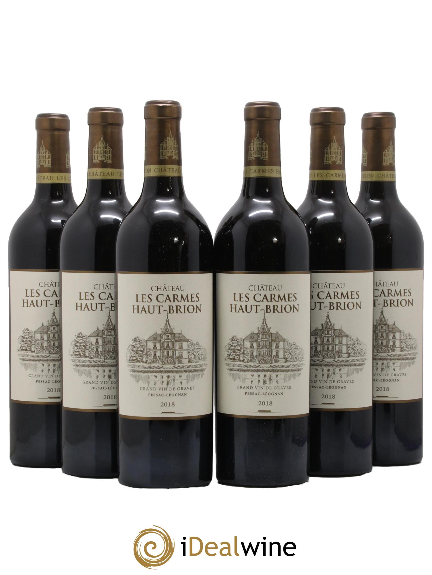 Château Les Carmes Haut-Brion 2018 - Lot of 6 bottles - 0