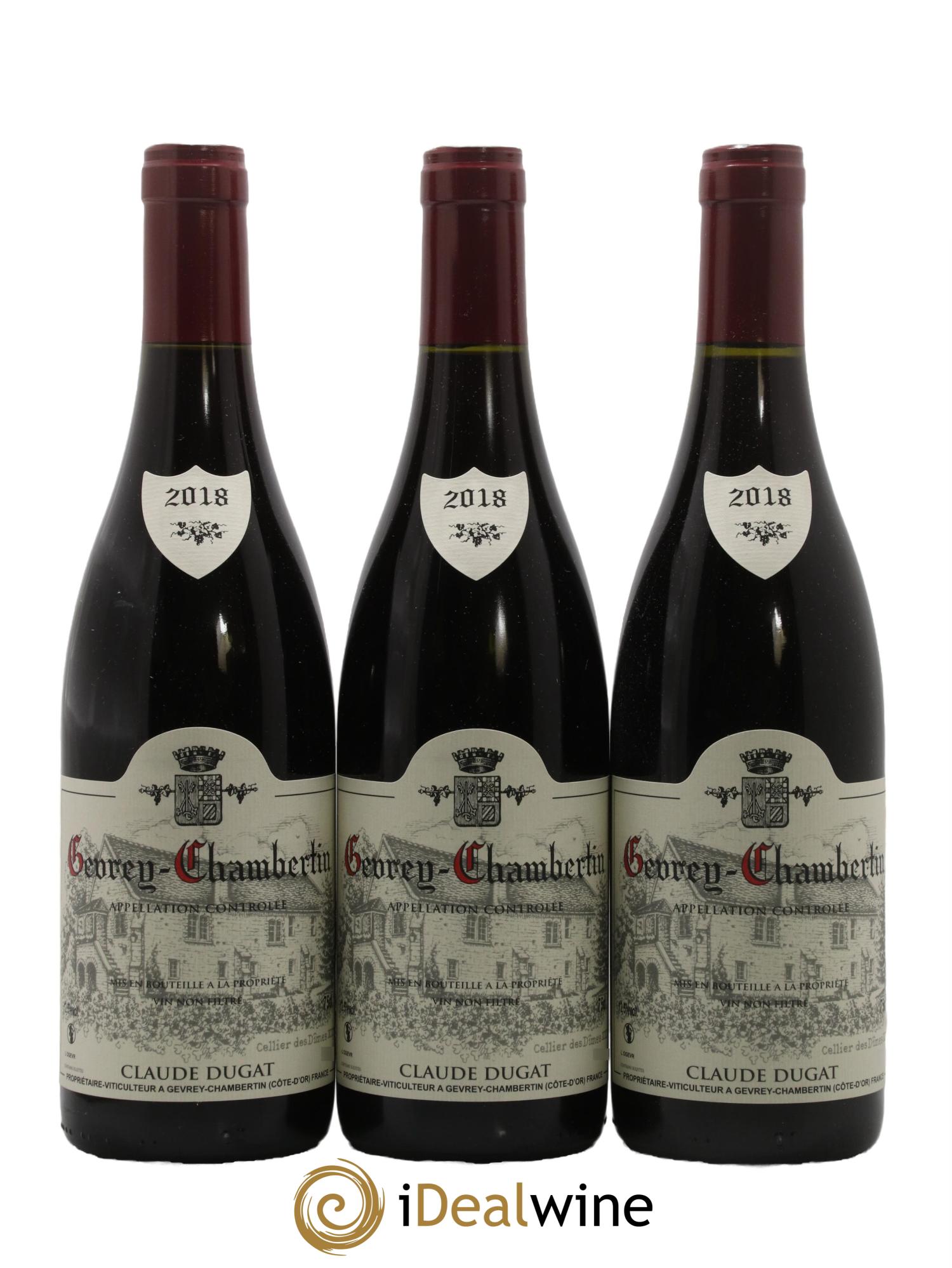 Gevrey-Chambertin Claude Dugat 2018 - Lot de 3 bouteilles - 0