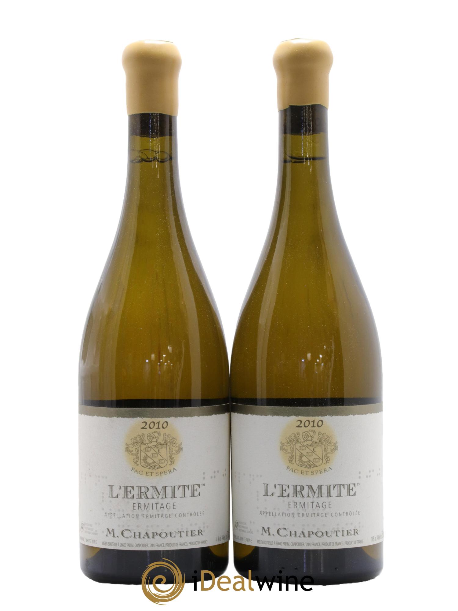 Hermitage Ermitage l'Ermite Chapoutier 2010 - Lot of 2 bottles - 0