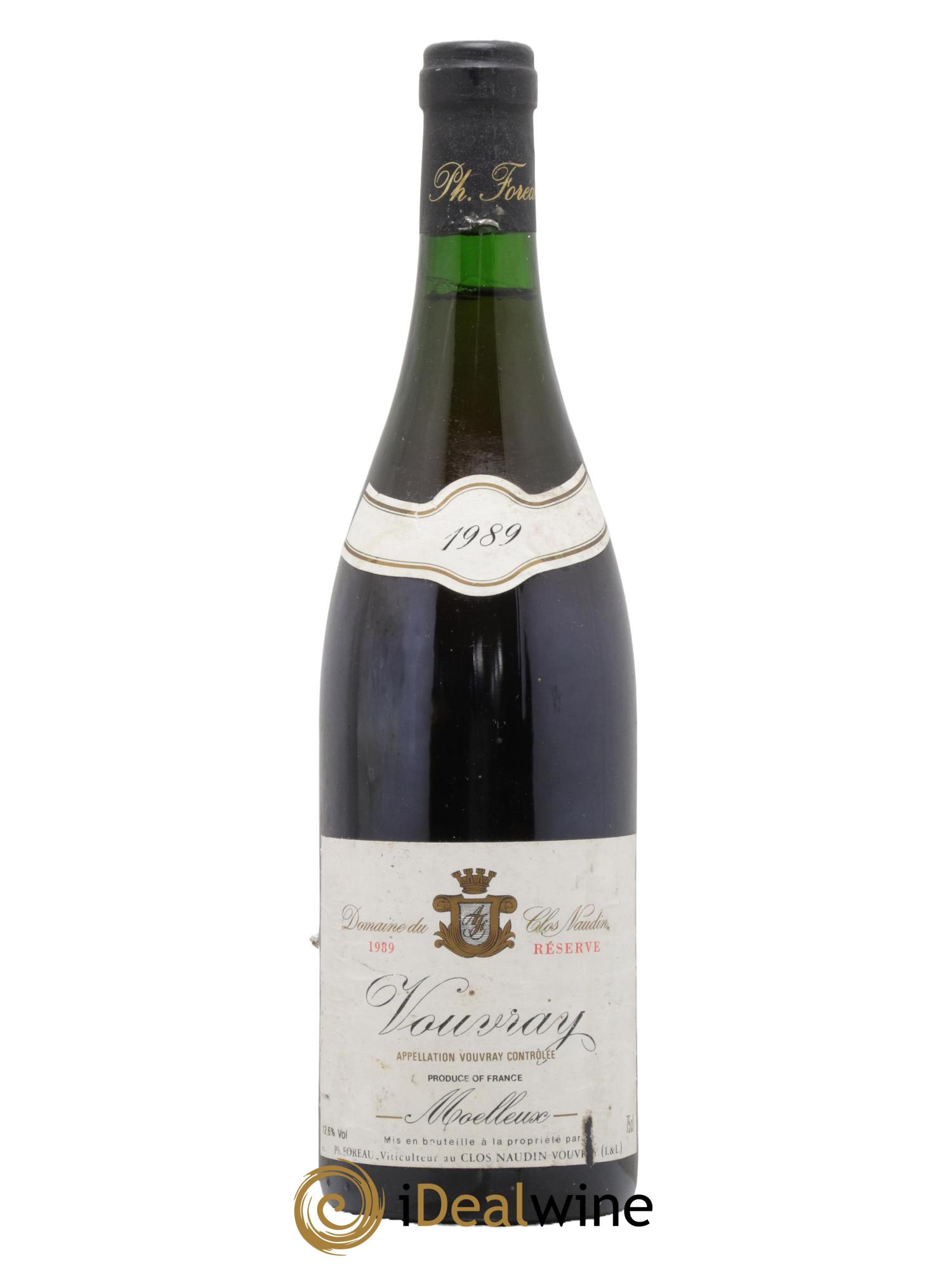 Vouvray Moelleux Réserve Clos Naudin - Philippe Foreau  1989 - Lotto di 1 bottiglia - 0