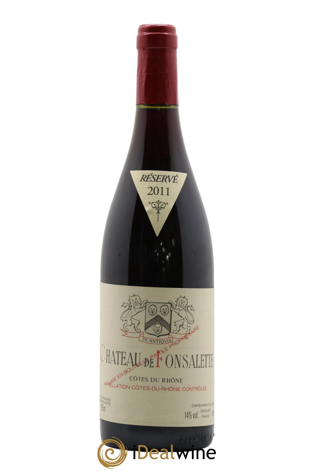 Côtes du Rhône Château de Fonsalette Emmanuel Reynaud 2011 - Lot de 1 bouteille - 0