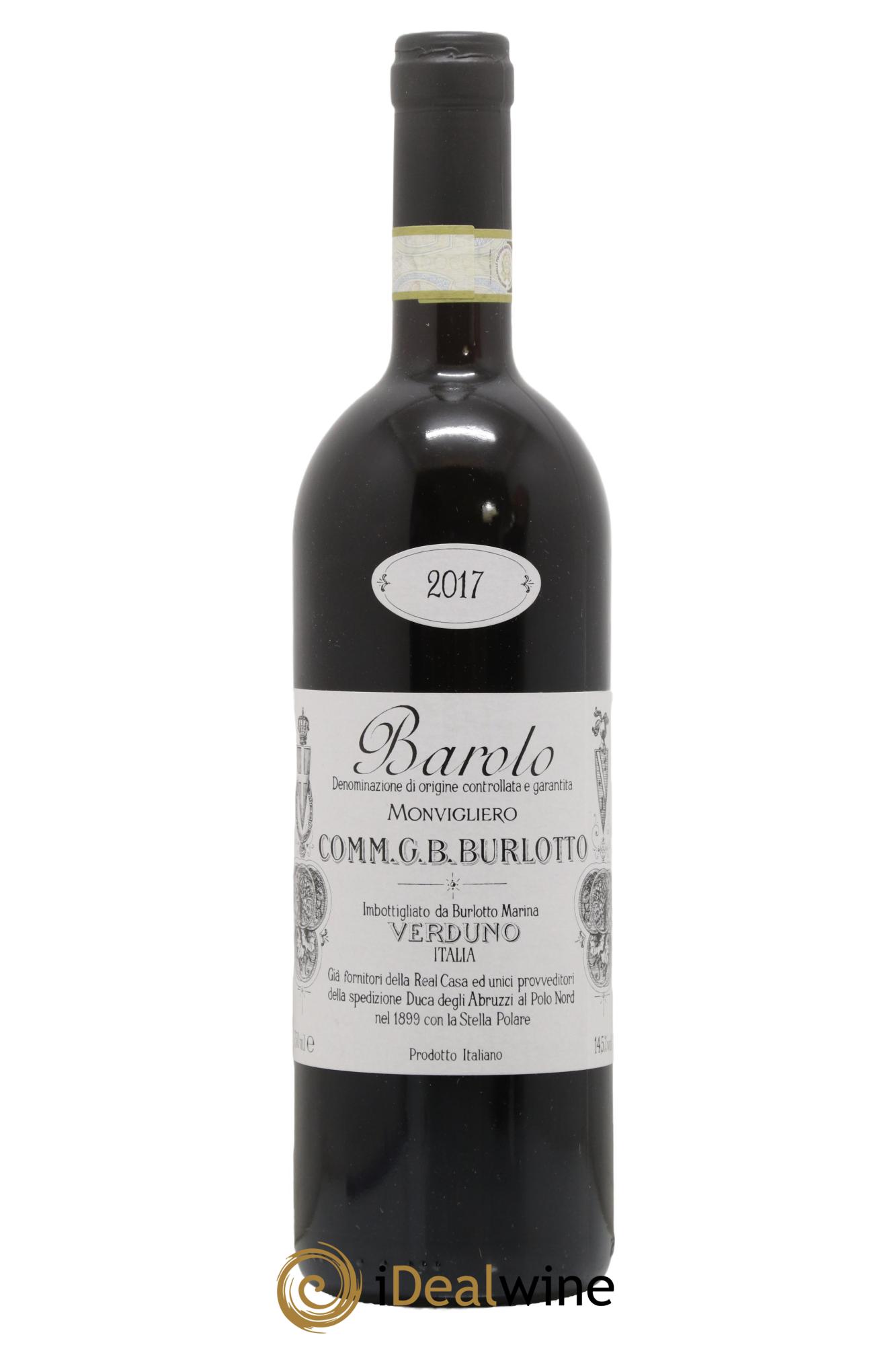 Barolo DOCG Monvigliero Comm. Giovan Battista Burlotto 2017 - Lot de 1 bouteille - 0