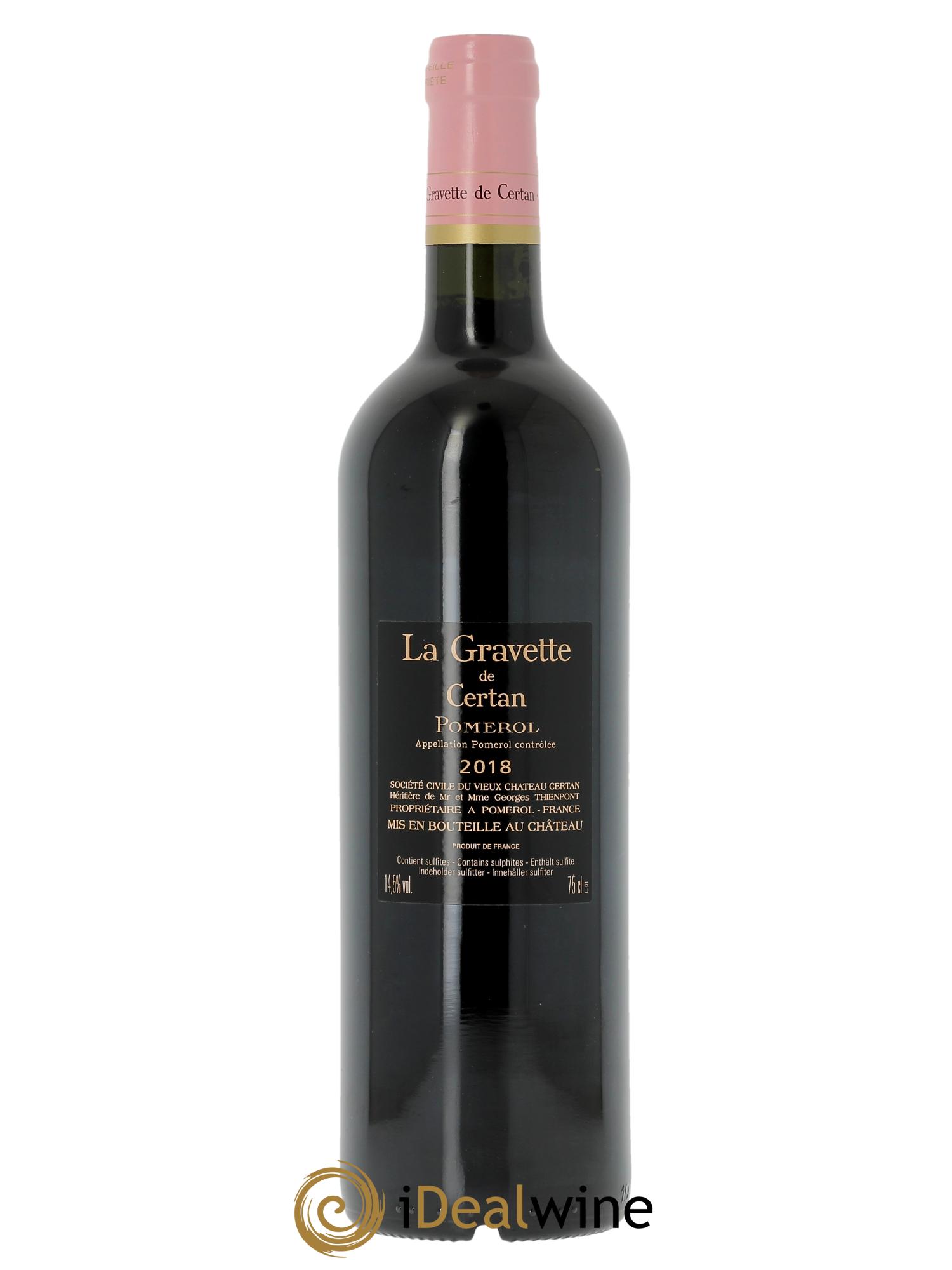 La Gravette de Certan (OWC if 6 bts) 2018 - Lot of 1 bottle - 1